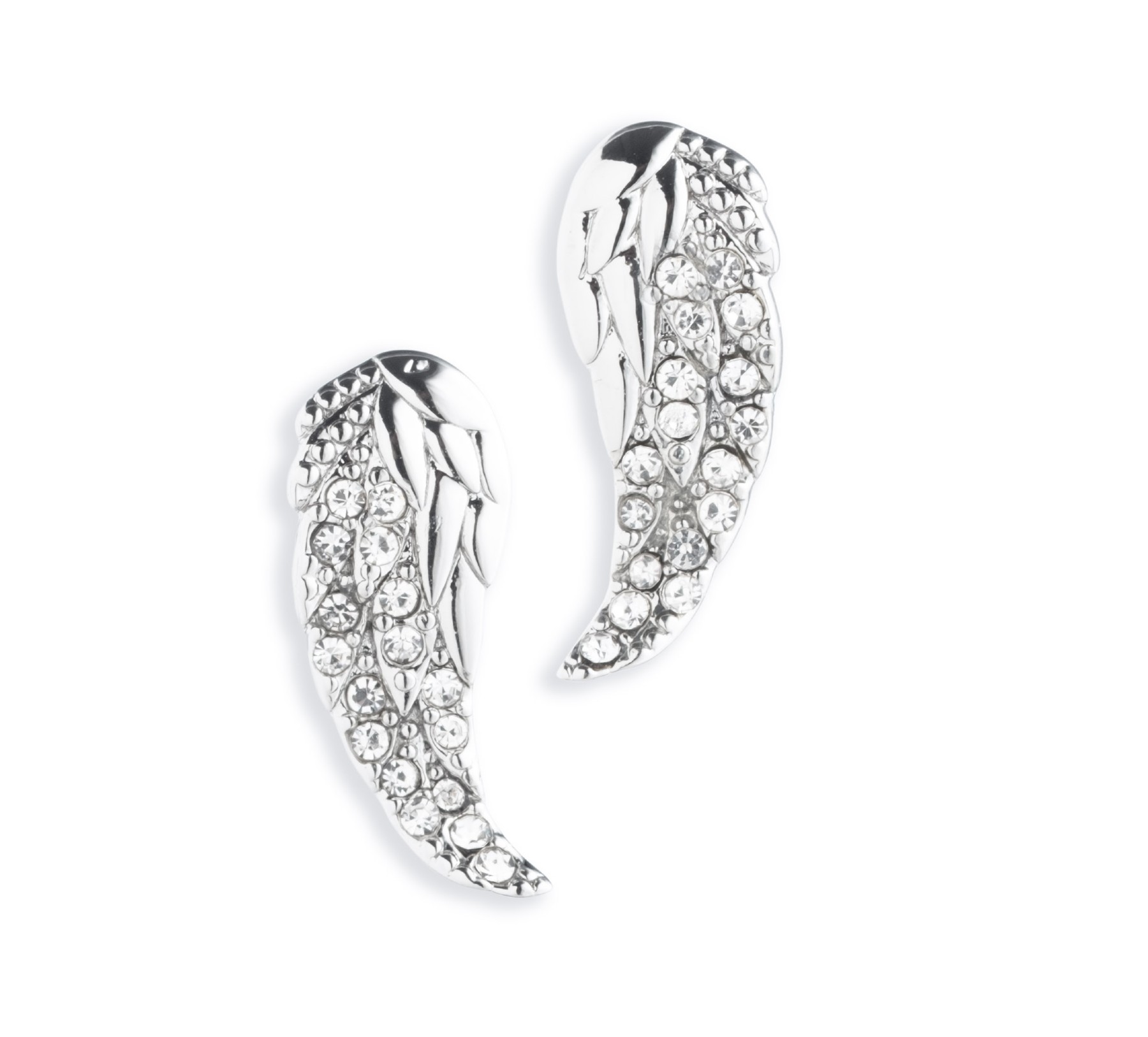 Harley-Davidson Women's Pave Bling Crystal Fashion Wings Stud Earrings - Wisconsin Harley-Davidson