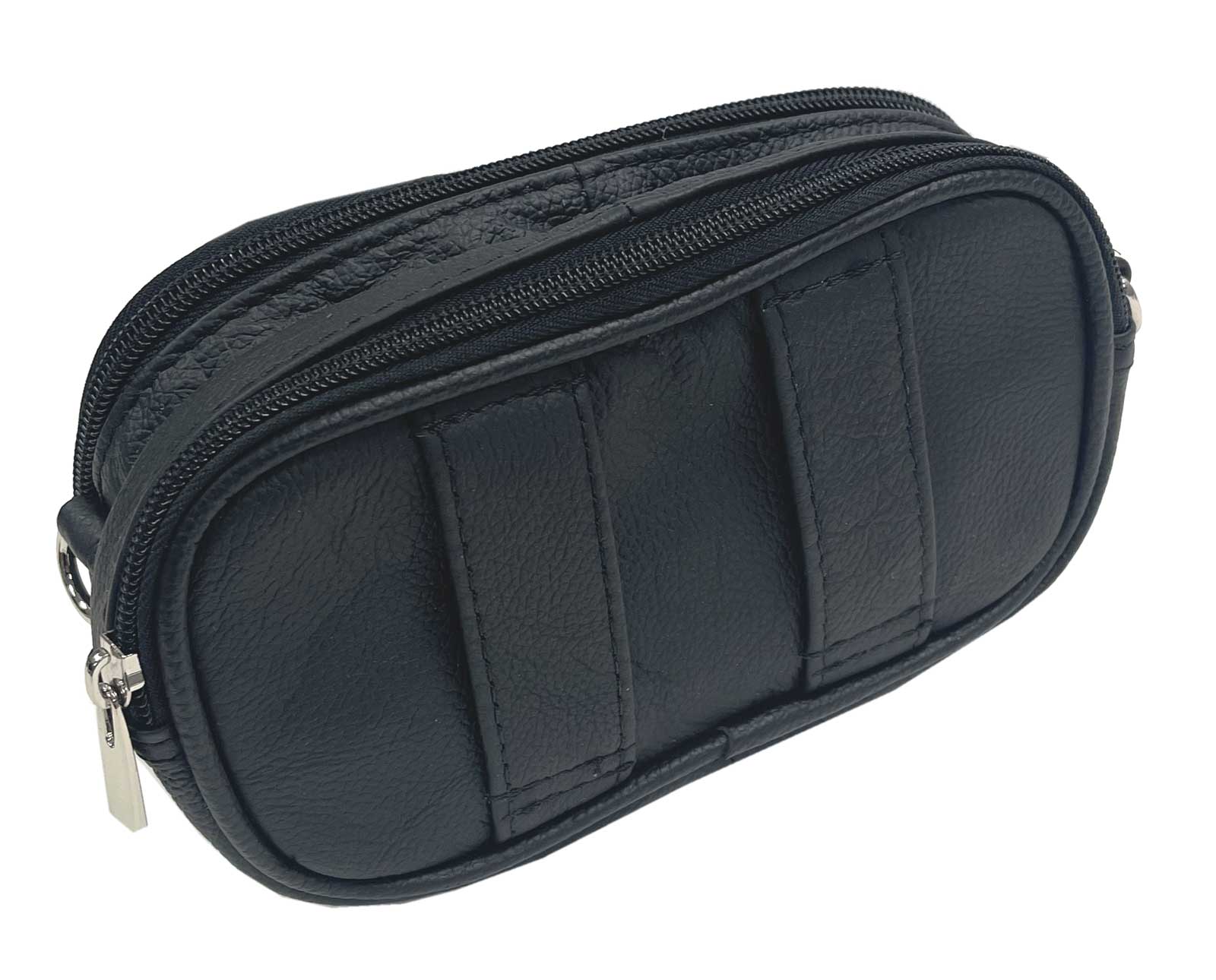 RCS Unisex Genuine Leather Accessory Toiletry Travel Case  - Black - No Hassle Returns at Wisconsin Harley