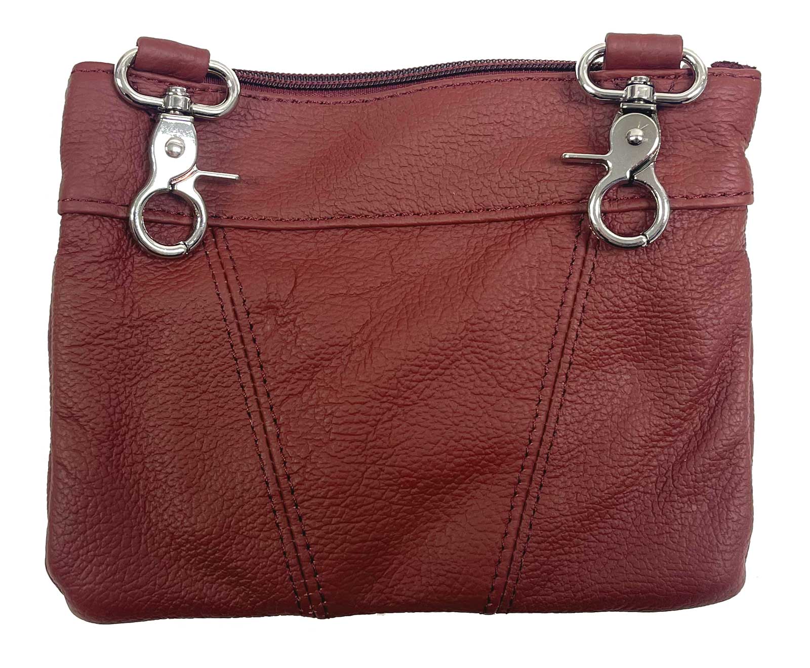 RCS Women's Genuine Leather Hip Bag With Adjustable Shoulder Strap - Red - No Hassle Returns at Wisconsin Harley