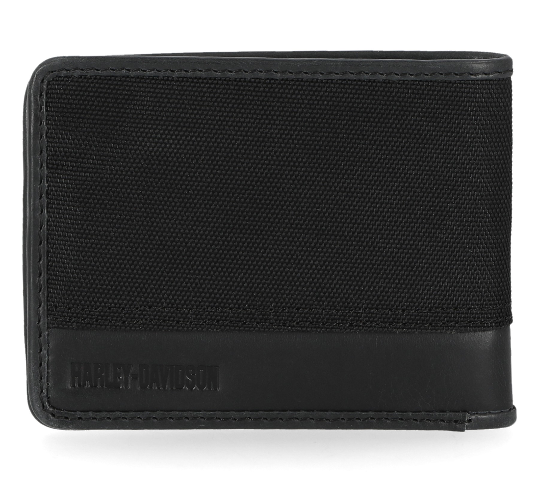 Harley-Davidson Free Shipping - Harley-Davidson Men's Classic Cordura Leather Trim Double Billfold Wallet Black - Free Shipping on many products plus Orders Over $99