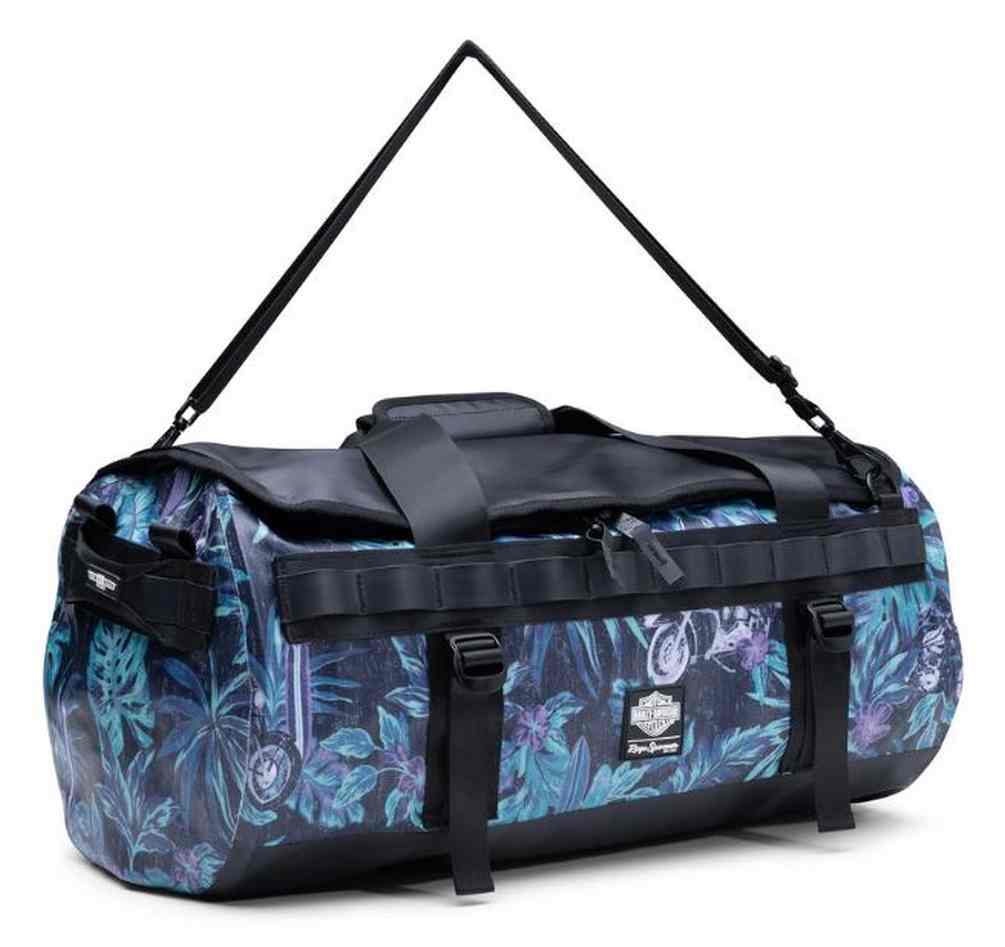 Harley-Davidson Reyn Spooner Hawaiian Waterproof Duffel Bag, Black 96918-23VM - No Hassle Returns at Wisconsin Harley