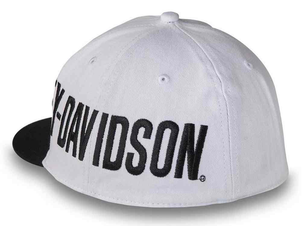 Harley-Davidson® Men's Highside Fitted Cotton Baseball Cap - White