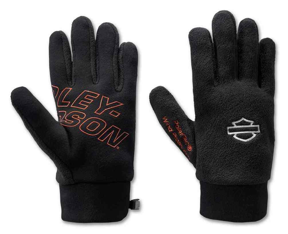 Harley-Davidson® Men's Combustion Windproof Fleece Gloves - Black