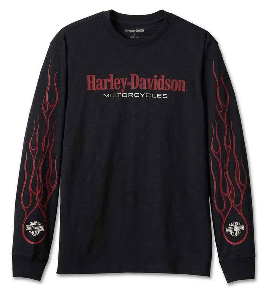 Harley-Davidson® Men's In Flames Long Sleeve Cotton Tee