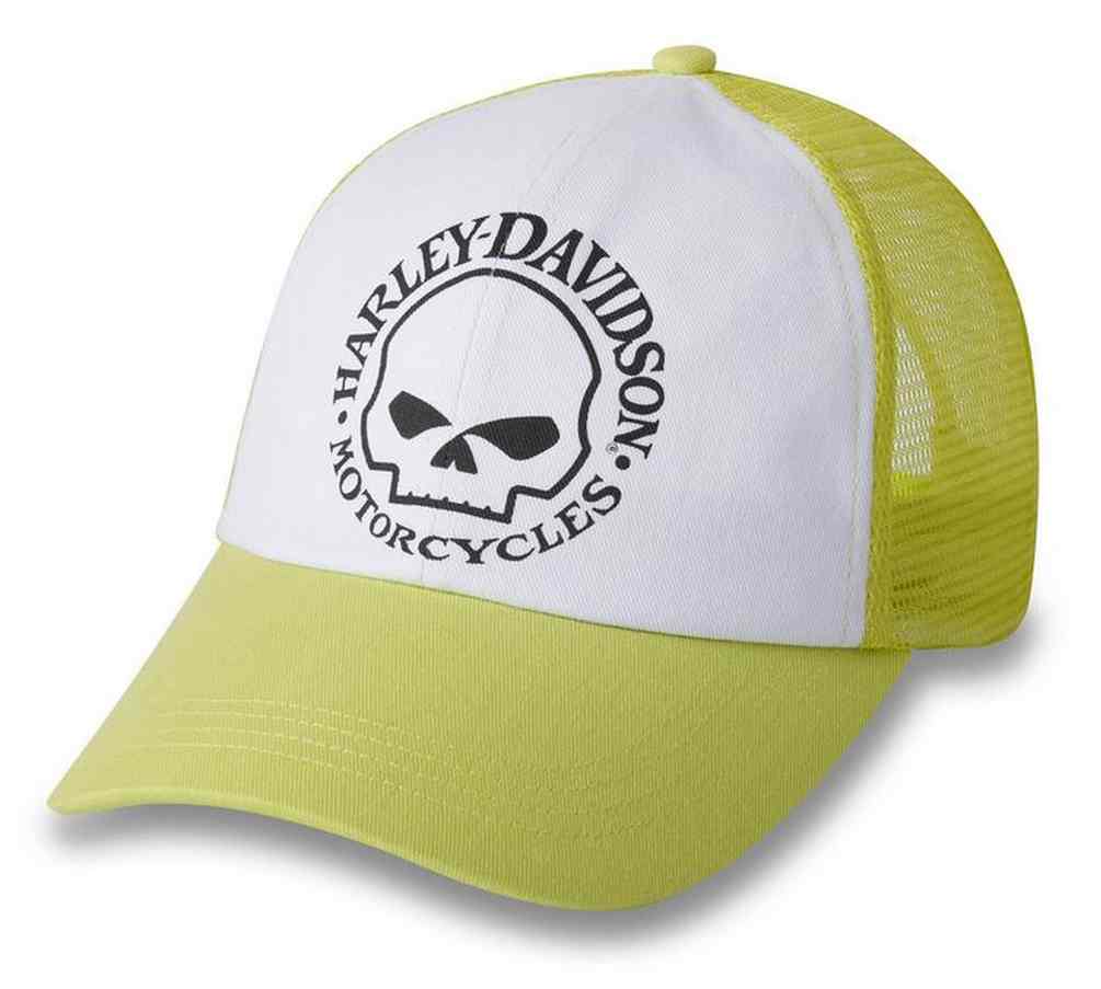 Harley-Davidson Women's Willie G Skull Trucker Cap - Colorblocked 97673-24VW - Wisconsin Harley-Davidson