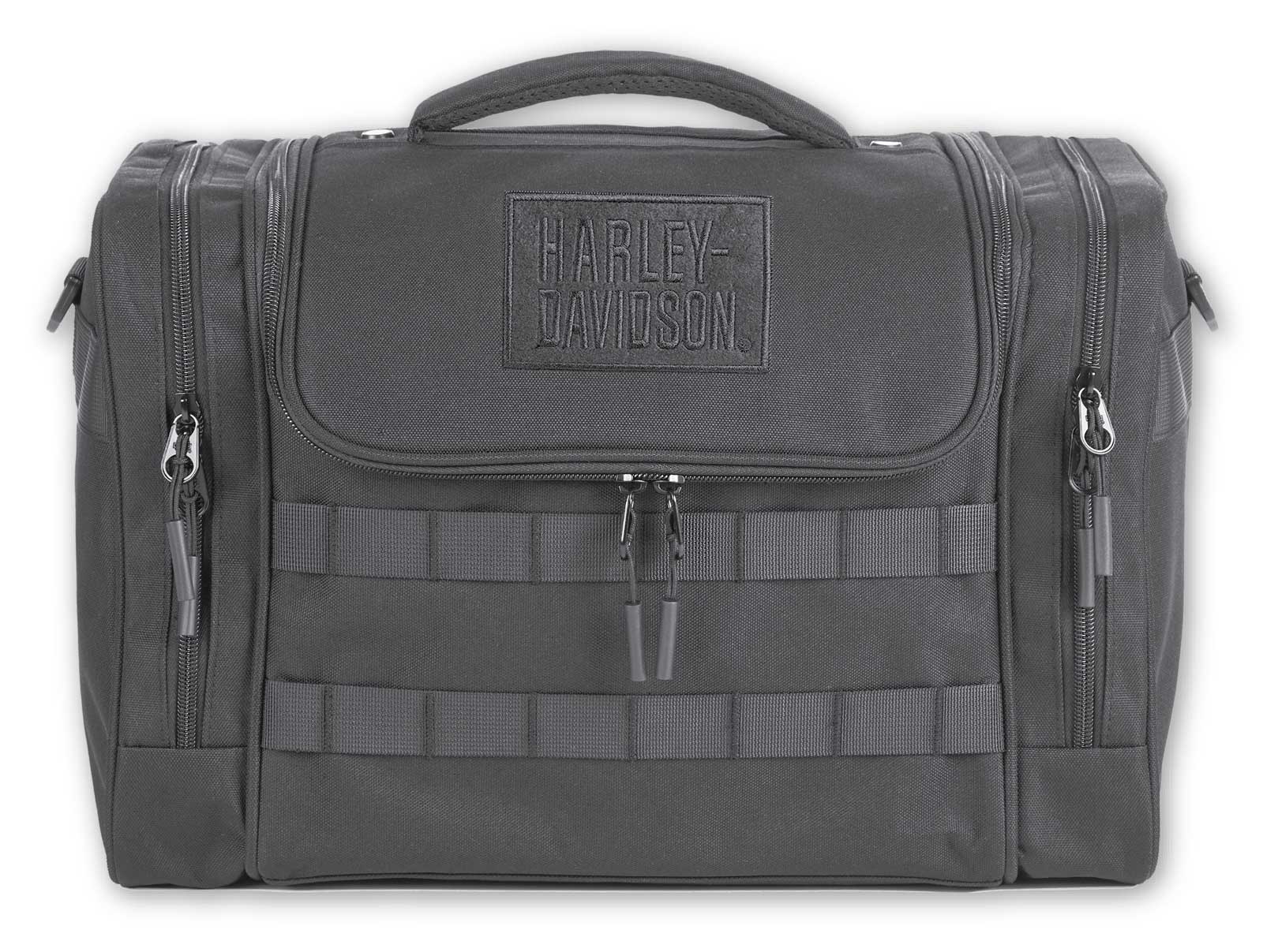 Harley-Davidson Rugged High-Density Polyester Rebel Hop Along Duffel - Black - Wisconsin Harley-Davidson