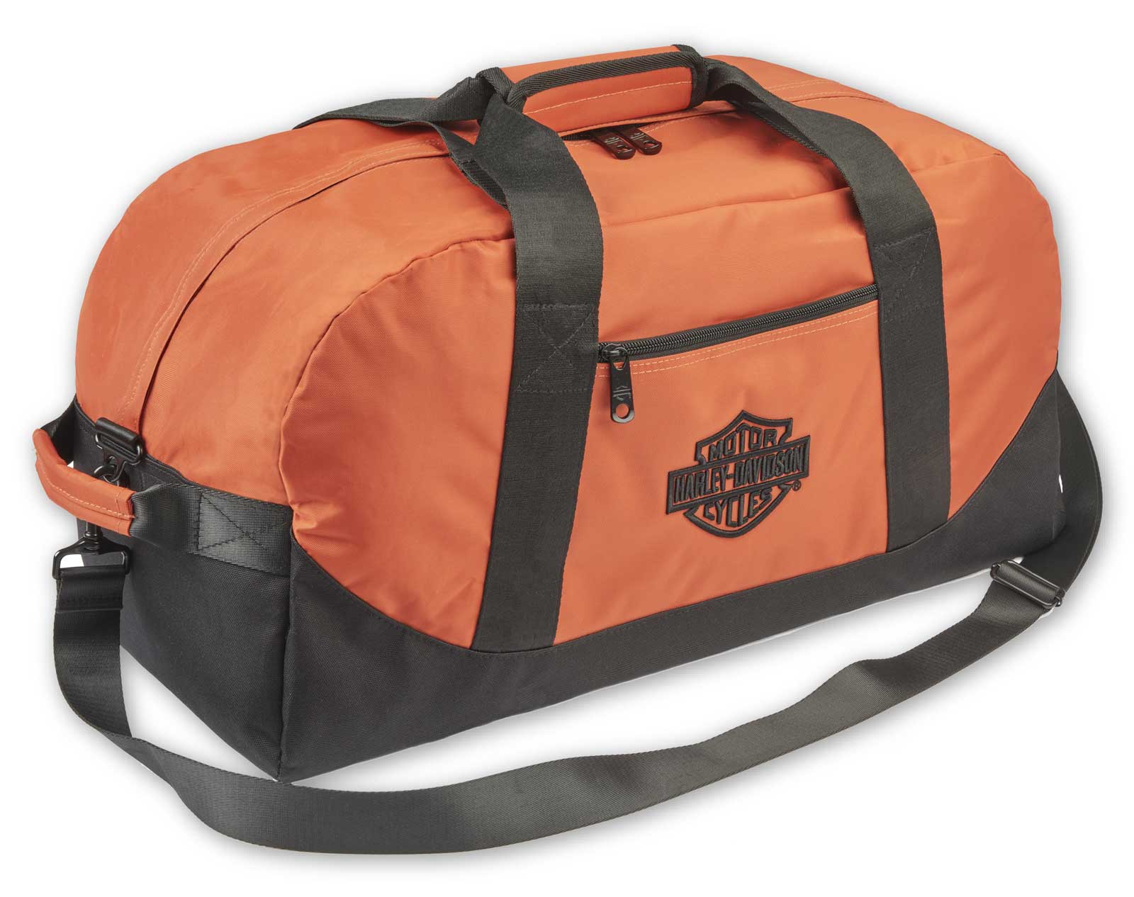 HARLEY-DAVIDSON ボストンバッグ 黒/オレンジ Harley-Davidson® Rugged High-Density Nylon Bar & Shield Dura