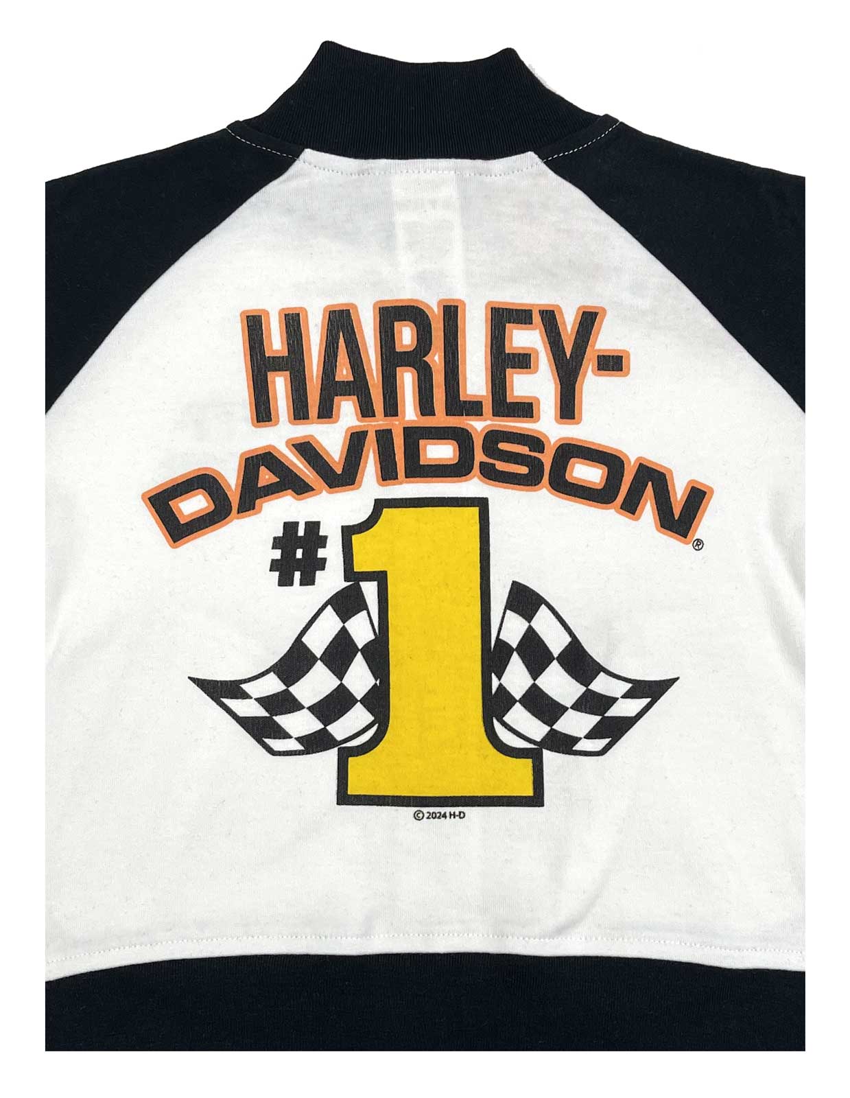 Harley-Davidson Free Shipping - Harley-Davidson Little Girls' Racing Knit Zip-Up Toddler Track Jacket - White - Free Shipping on many products plus Orders Over $99