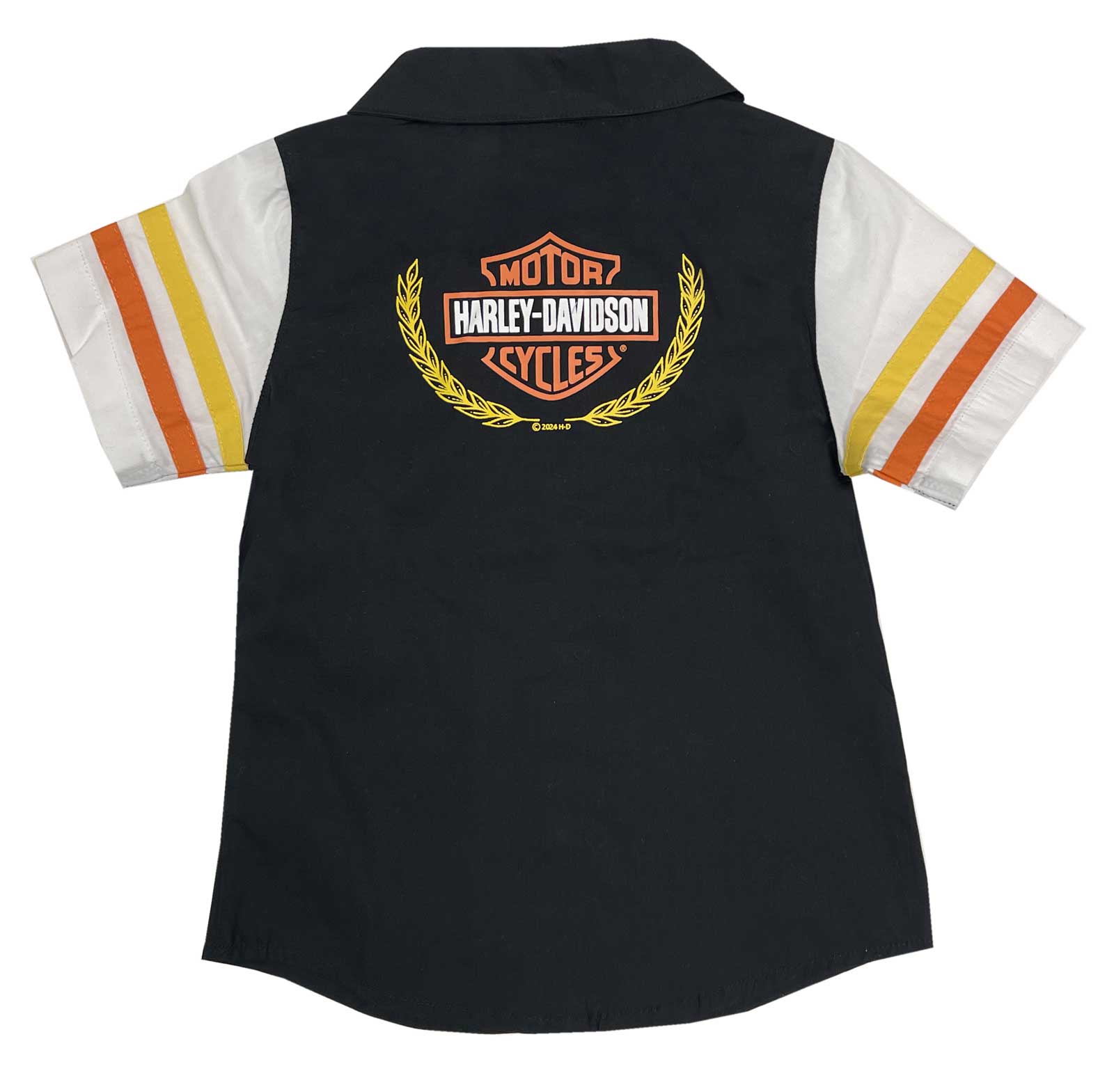 Harley-Davidson Free Shipping - Harley-Davidson Big Girls' Bar & Shield Poplin Pit Button Crew Shirt - Black - Free Shipping on many products plus Orders Over $99