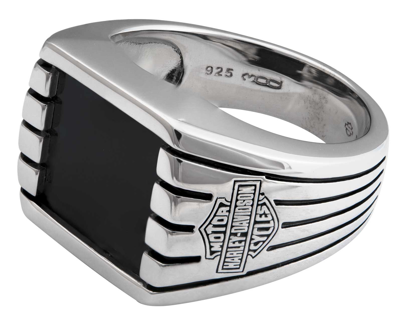 Harley-Davidson Free Shipping - Harley-Davidson Men's Bar & Shield Steel Lines Ring, Silver Stainless Steel - Free Shipping on many products plus Orders Over $99