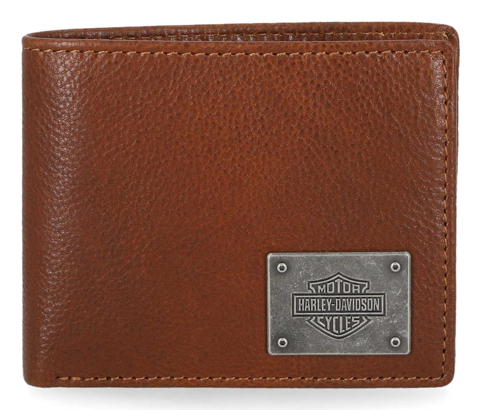 Harley-Davidson® Men's Bar & Shield Plate Passcase Leather Bi-Fold