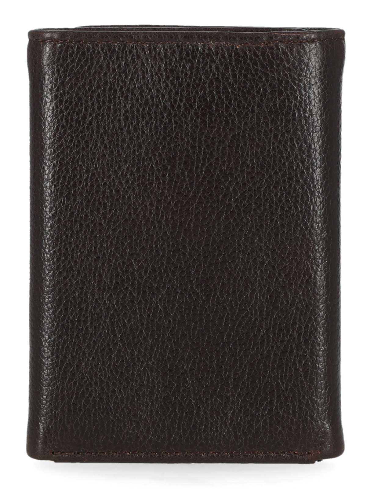 Harley-Davidson Men's Bar & Shield Plate Tri-Fold Leather Wallet - Brown - No Hassle Returns at Wisconsin Harley