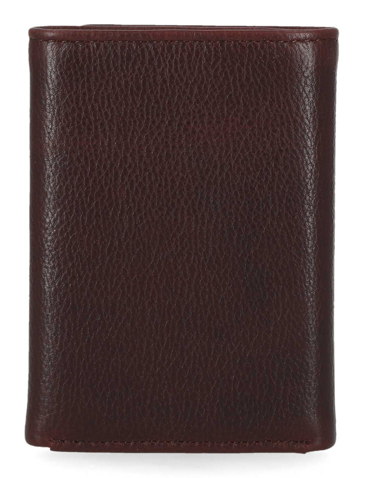 Harley-Davidson Men's Bar & Shield Plate Tri-Fold Leather Wallet - Oxblood Brown - No Hassle Returns at Wisconsin Harley