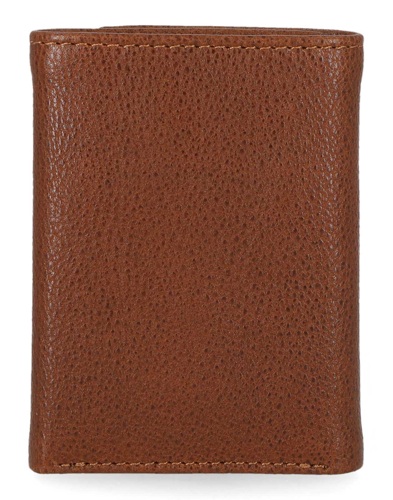 Harley-Davidson Men's Bar & Shield Plate Tri-Fold Leather Wallet - Yellow Brown - No Hassle Returns at Wisconsin Harley