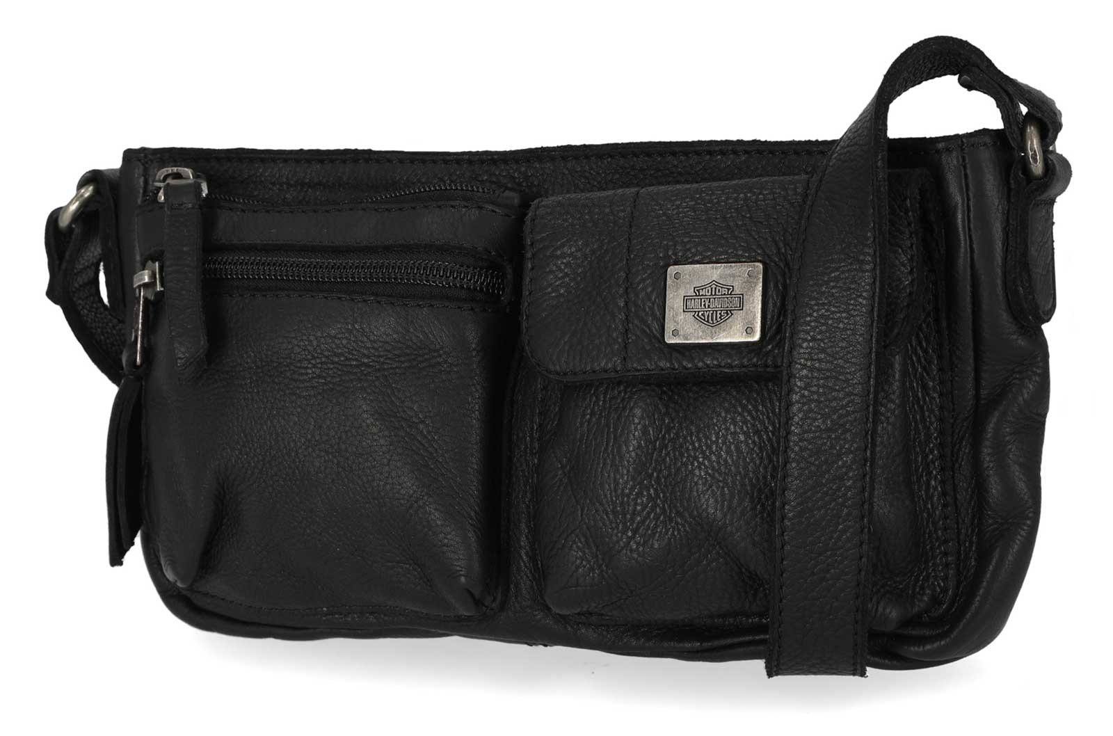 Harley-Davidson Free Shipping - Harley-Davidson Women's Washed Genuine Leather Shoulder Bag Purse - Black - Free Shipping on many products plus Orders Over $99