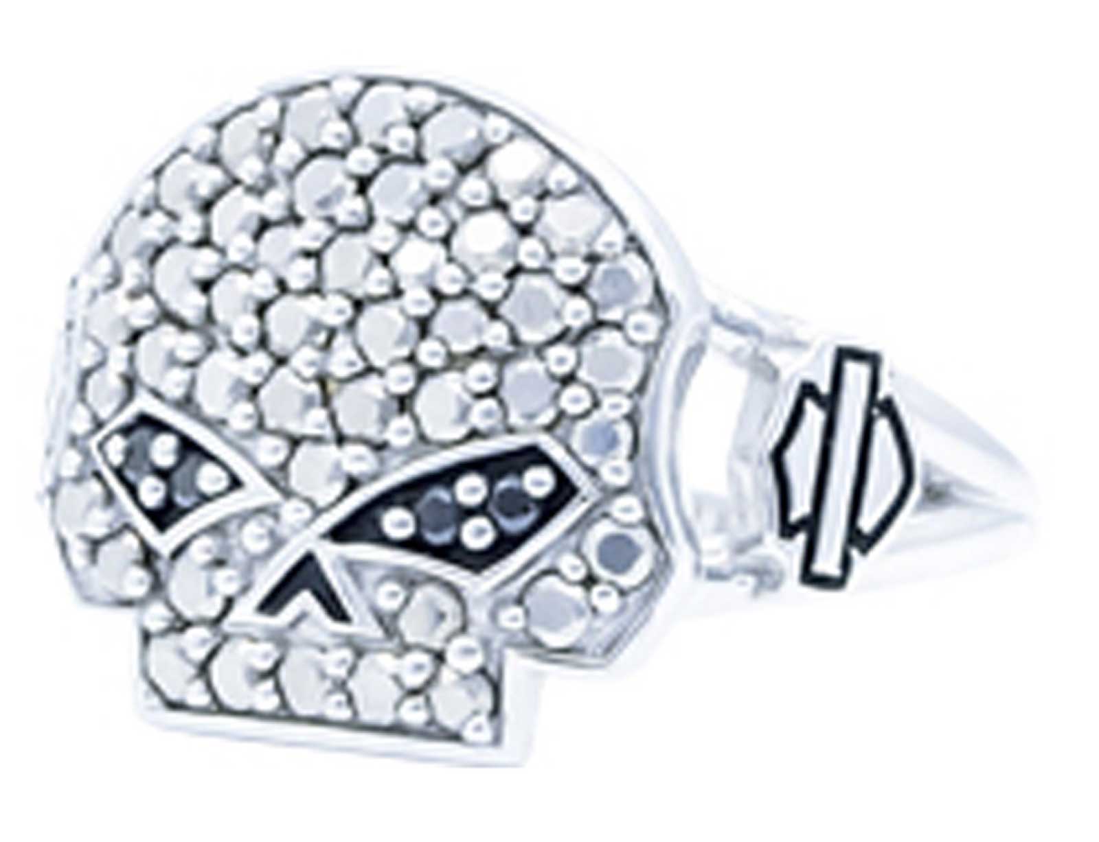 Harley-Davidson Women's Encrusted Marcasite Willie G Skull Ring, Sterling Silver - Wisconsin Harley-Davidson