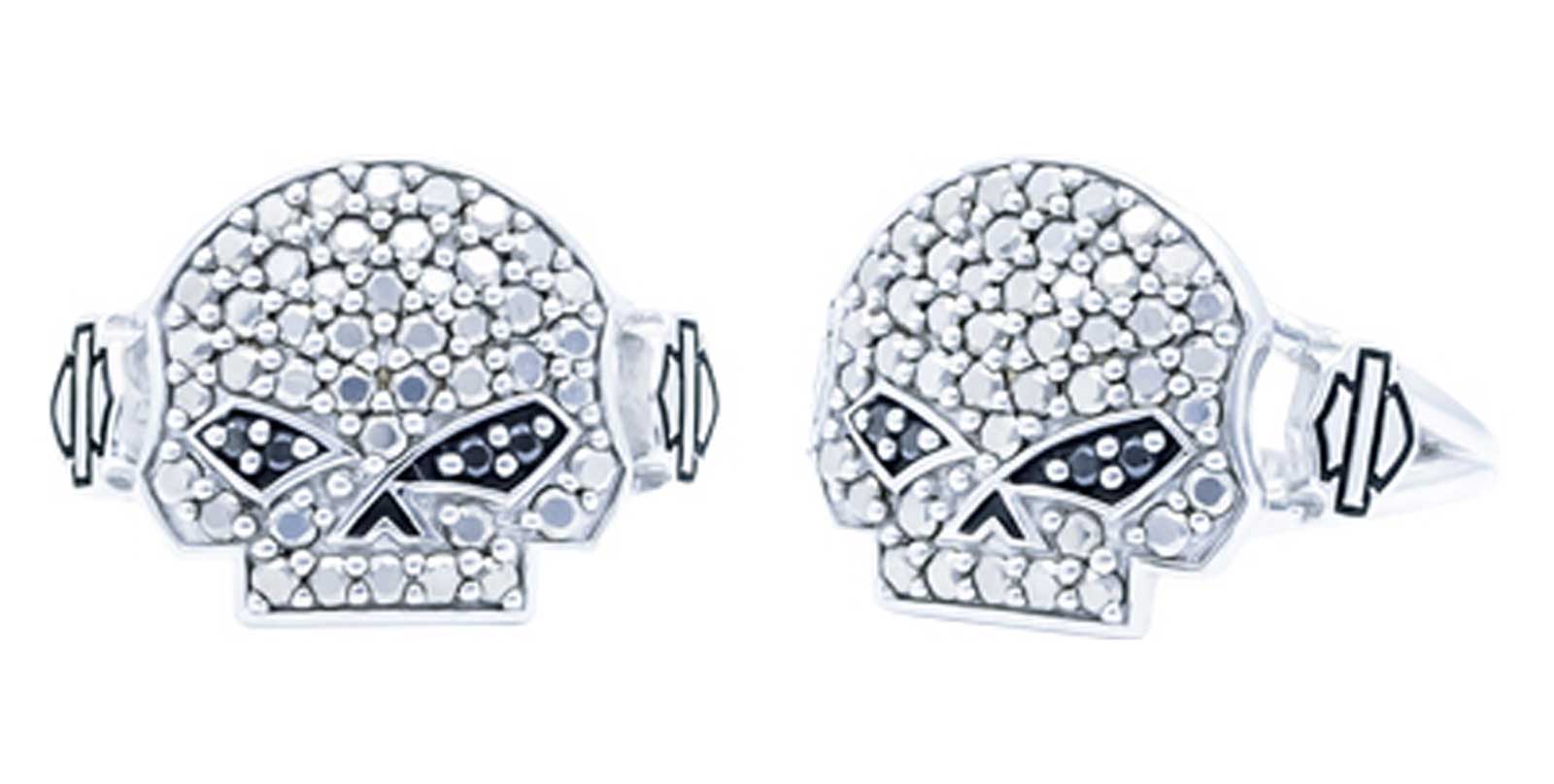 Harley-Davidson Free Shipping - Harley-Davidson Women's Encrusted Marcasite Willie G Skull Ring, Sterling Silver - Free Shipping on many products plus Orders Over $99