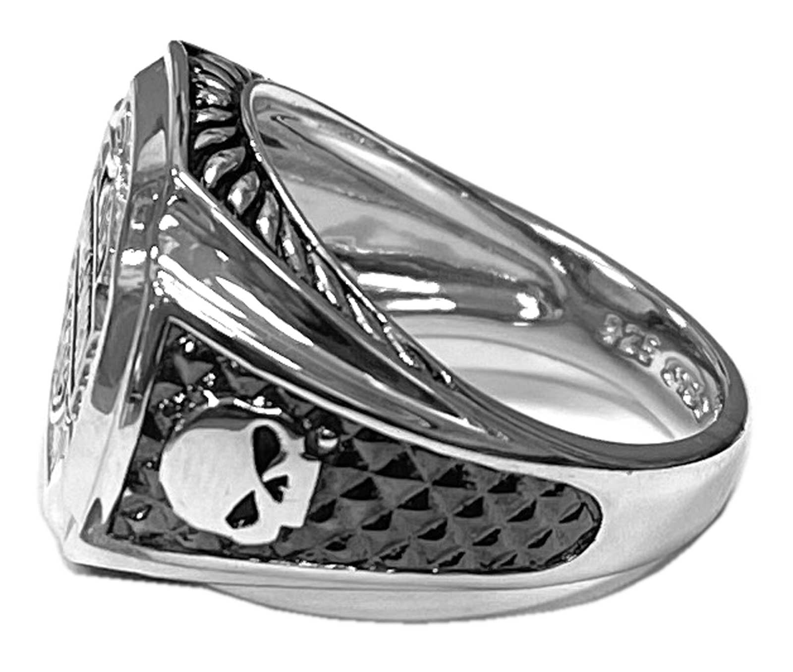 Harley-Davidson Men's Engraved Bar & Shield Classic Ring, Sterling Silver - No Hassle Returns at Wisconsin Harley