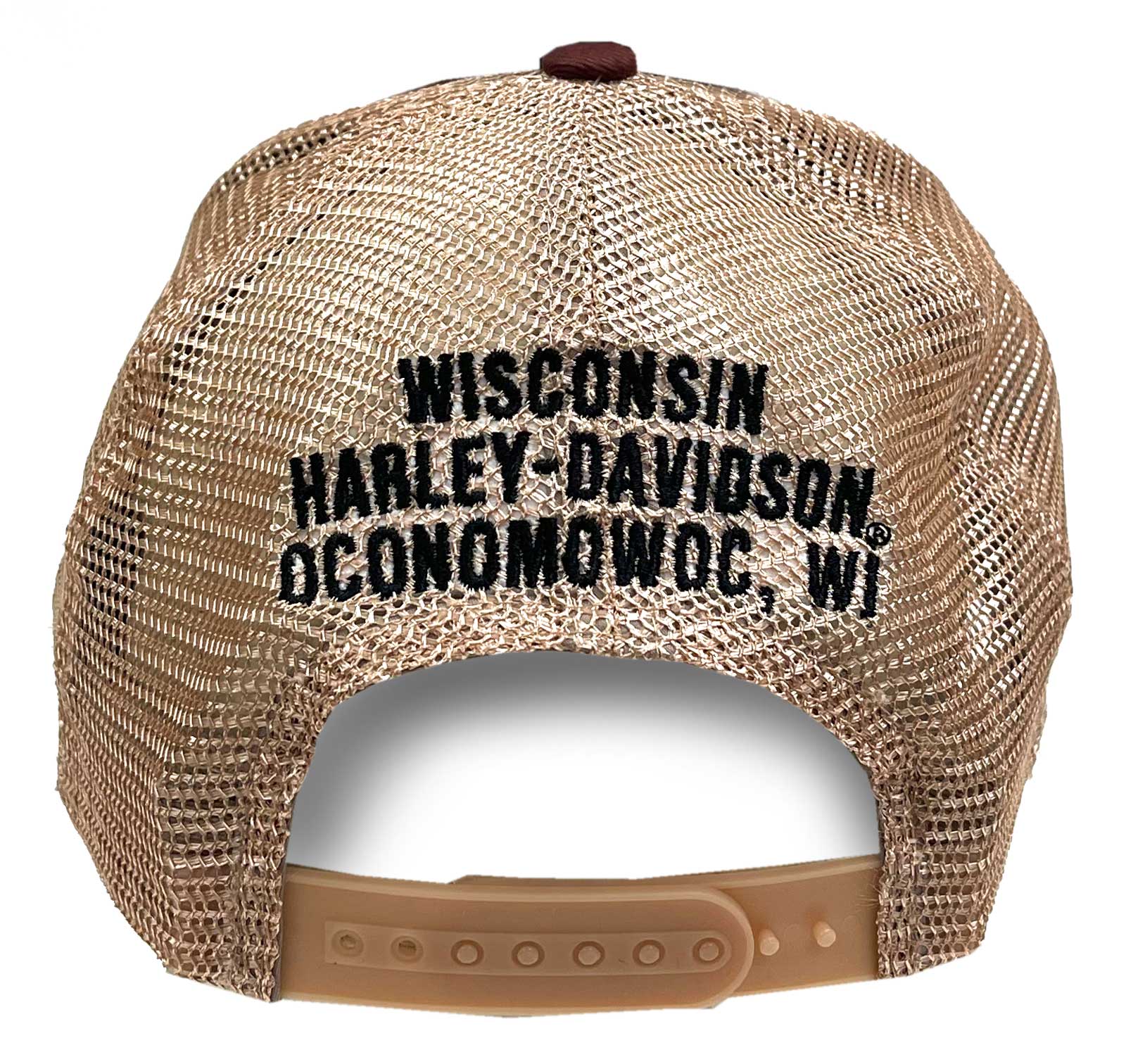 Harley-Davidson Free Shipping - Harley-Davidson Men's Greased 1903 Adjustable Snapback Mesh Trucker Hat - Rust - Free Shipping on many products plus Orders Over $99