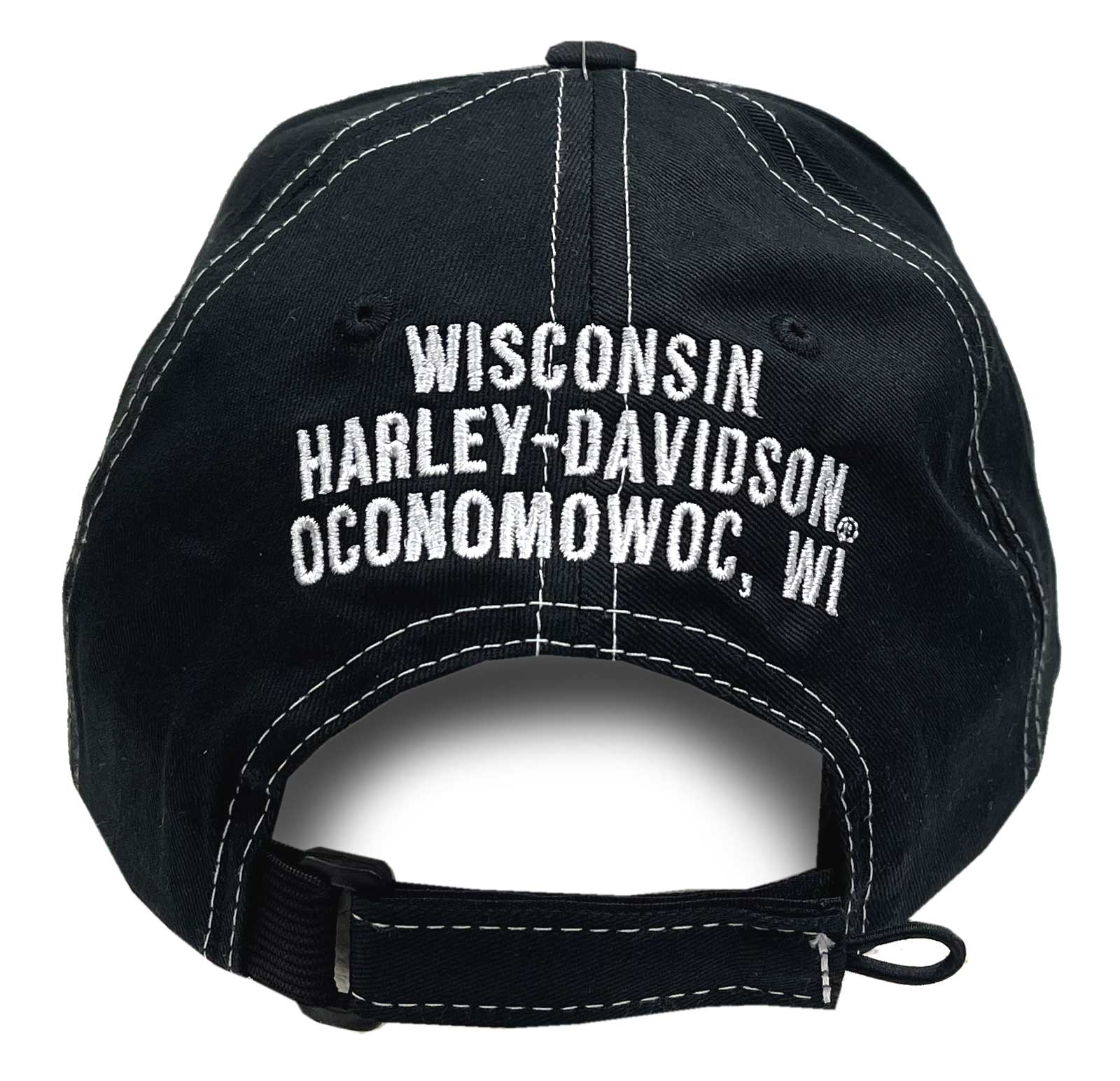 Harley-Davidson Free Shipping - Harley-Davidson Men's Publicity Embroidered Adjustable Baseball Cap, Black/White - Free Shipping on many products plus Orders Over $99