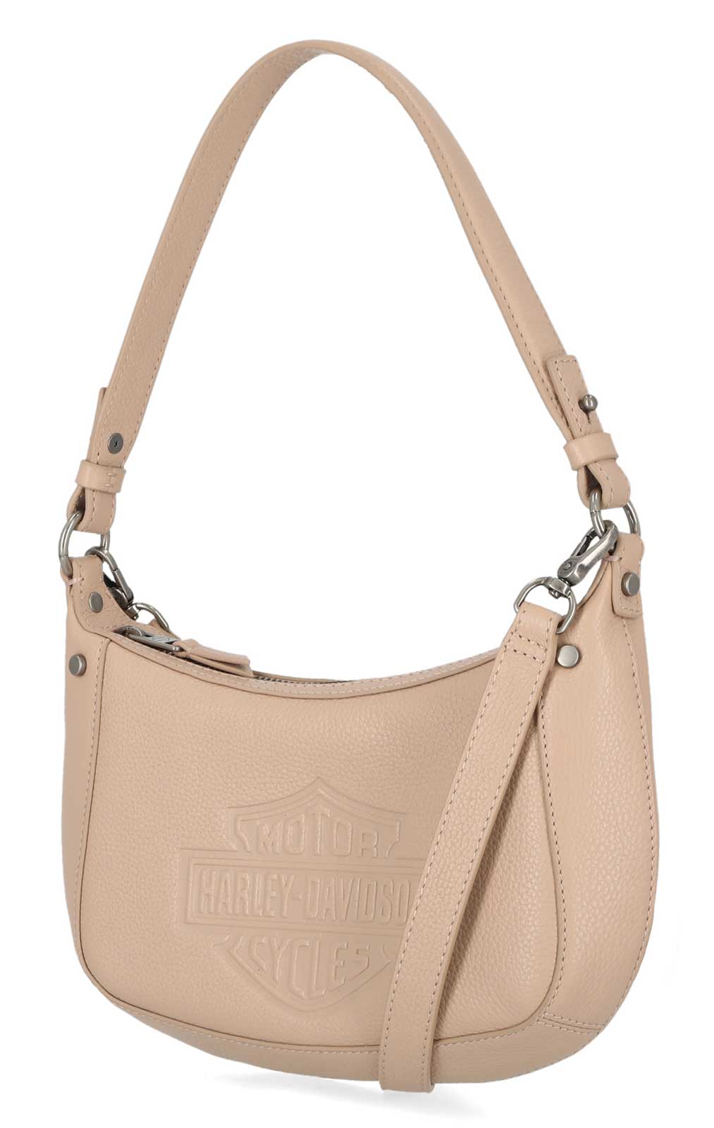 Harley-Davidson® Women's Flat Studded Bar & Shield Leather Hobo