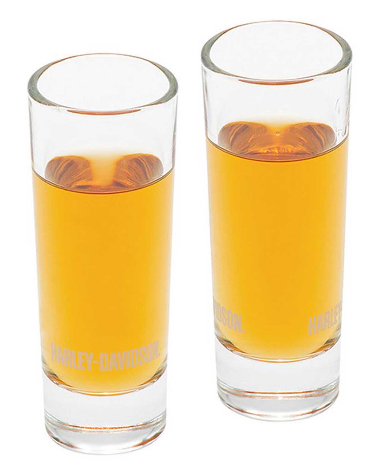 Harley-Davidson Premier Shooter Set - 2.5oz. Shot Glasses - Faux Etched H-D Logo - Wisconsin Harley-Davidson