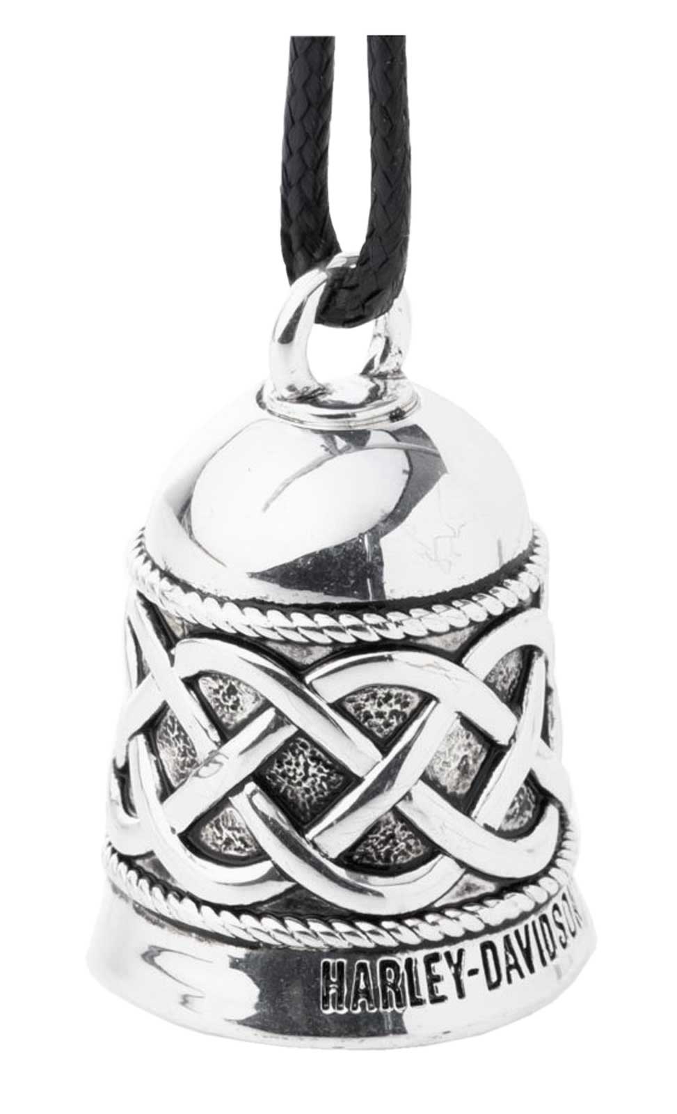Harley-Davidson Weave Pattern Brass Ride Bell, Silver Plating & Antique Details - Wisconsin Harley-Davidson