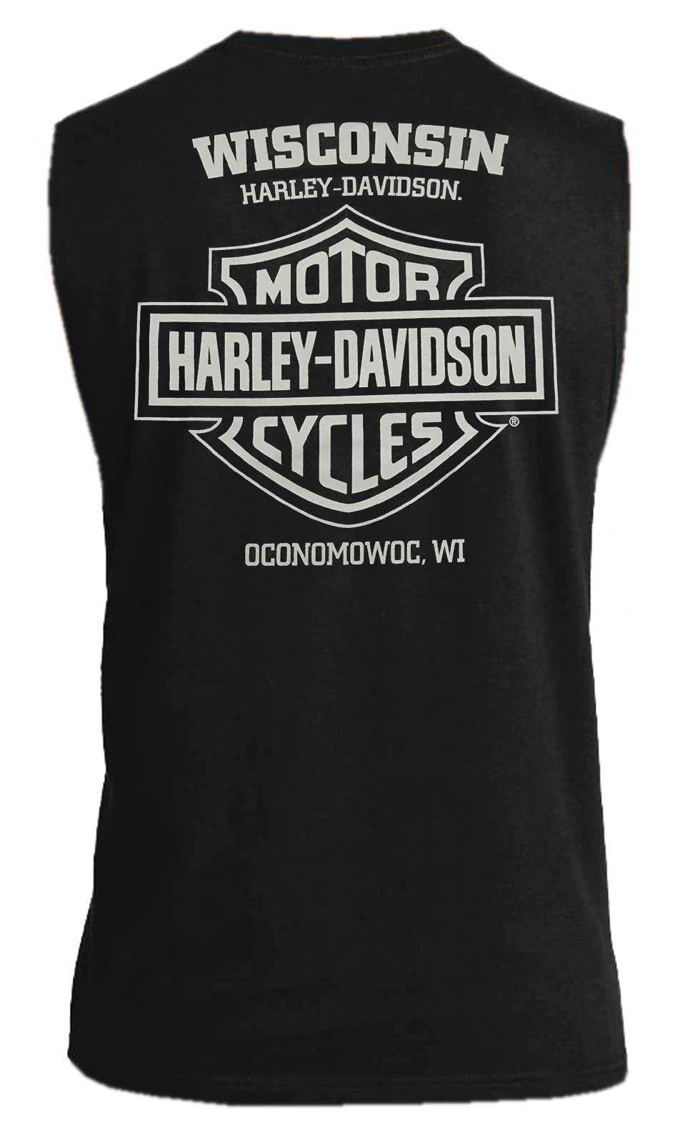 Harley-Davidson Free Shipping - Harley-Davidson Men's Simple Chrome H-D Sleeveless Muscle Shirt, Black - Free Shipping on many products plus Orders Over $99