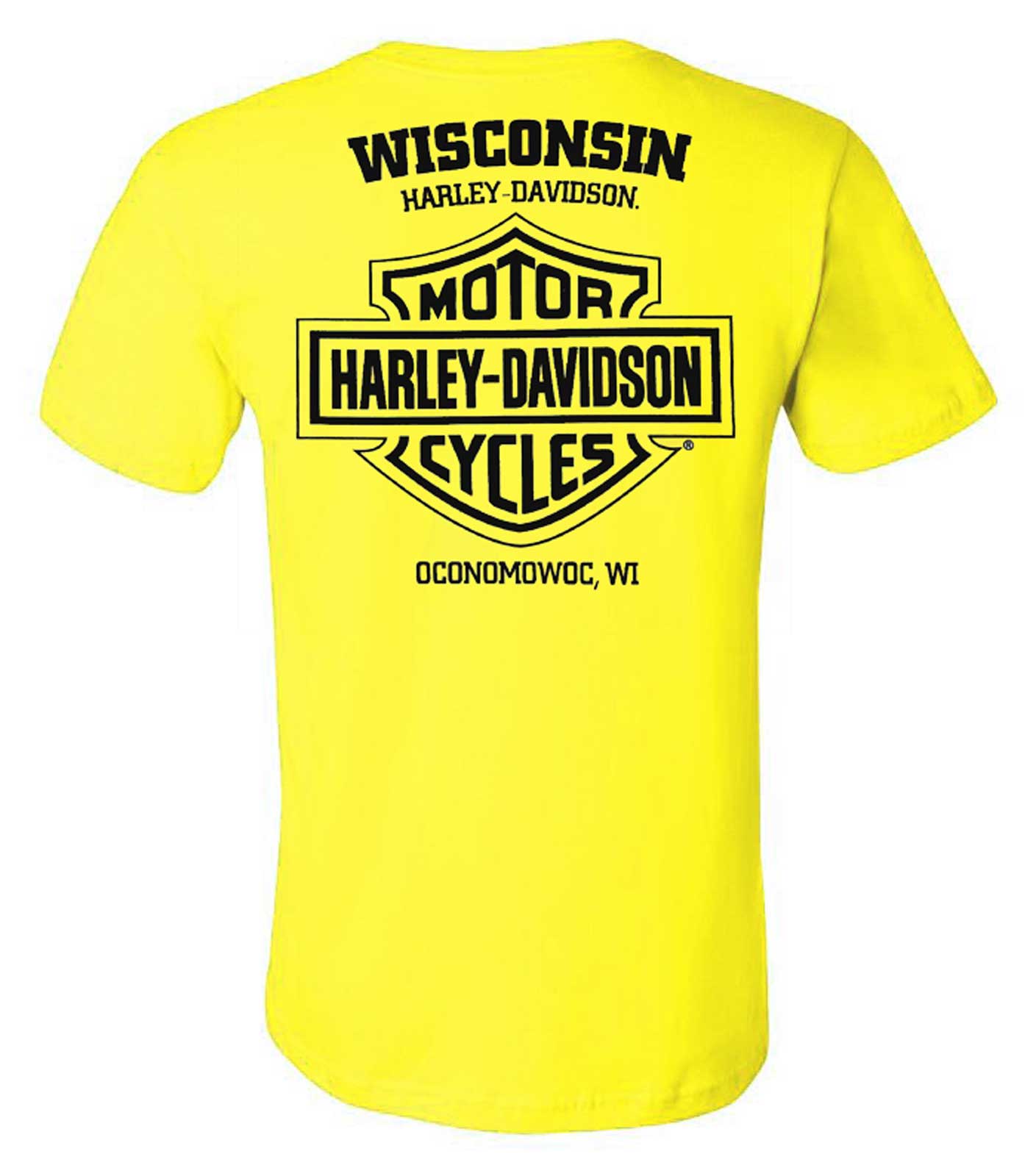 Harley-Davidson Free Shipping - Harley-Davidson Men's Back Around H-D Text Short Sleeve T-Shirt - Safety Green - Free Shipping on many products plus Orders Over $99