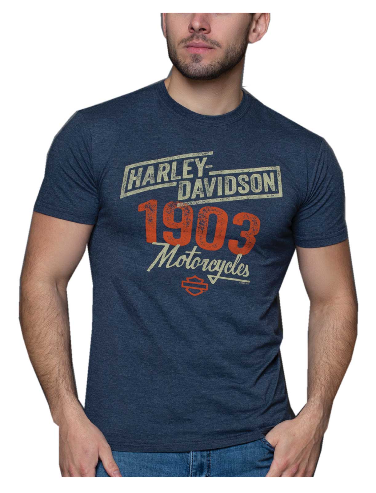 Harley-Davidson® Men's Distressed Vintage 1903 Short Sleeve Harley-Davidson® Men's Distressed Vintage 1903 Short Sleeve