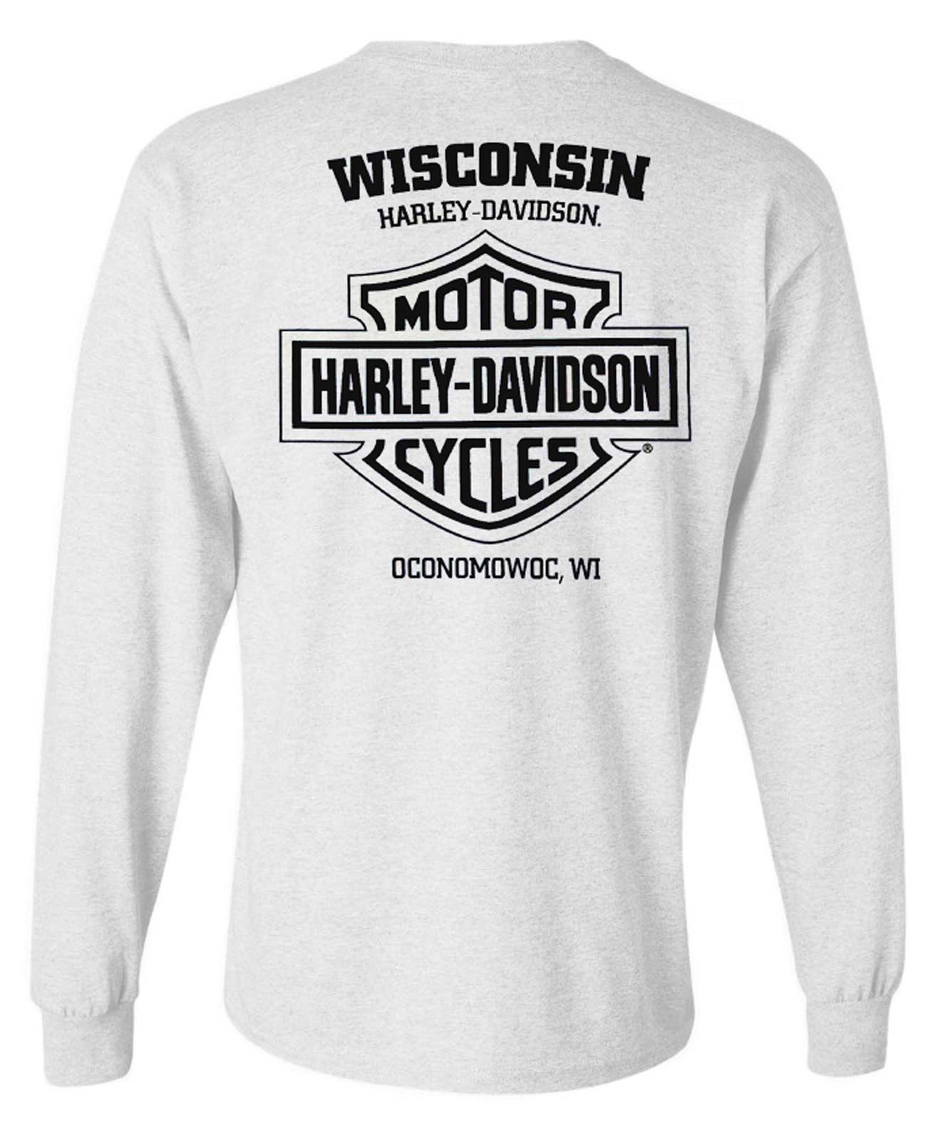 Harley-Davidson Free Shipping - Harley-Davidson Men's Switch Shield Crew-Neck Long Sleeve Shirt - Ash Gray - Free Shipping on many products plus Orders Over $99