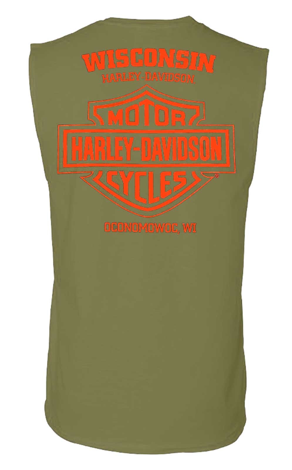 Harley-Davidson Free Shipping - Harley-Davidson Men's Ragged Sleeveless Cotton Muscle Shirt, Military Green - Free Shipping on many products plus Orders Over $99