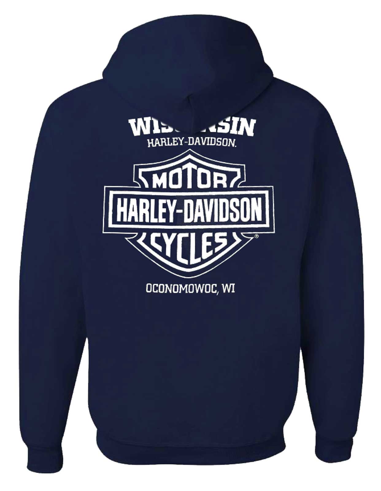 Harley-Davidson Free Shipping - Harley-Davidson Men's Dusty Bar & Shield Zip-Up Hoodie Sweatshirt - Navy Blue - Free Shipping on many products plus Orders Over $99