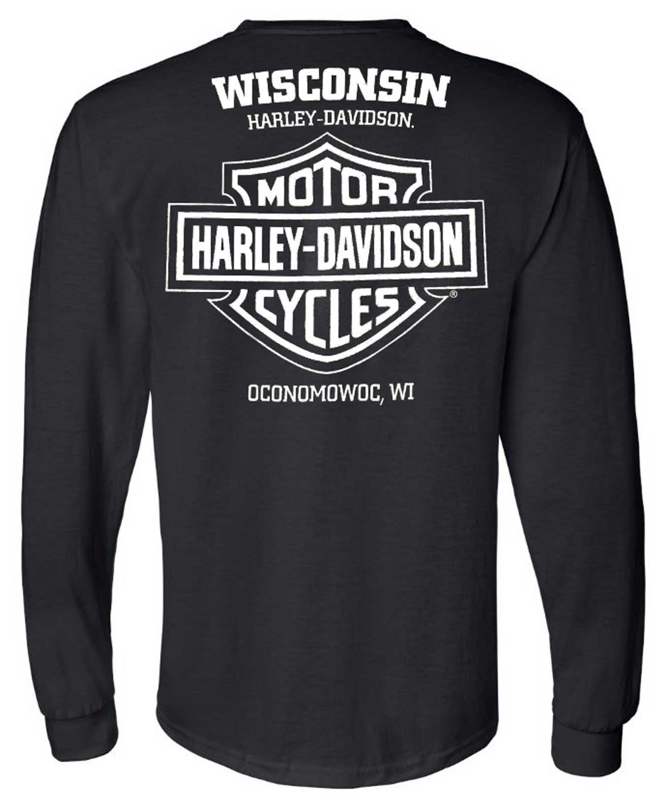 Harley-Davidson Free Shipping - Harley-Davidson Men's Brash Ride Chest Pocket Long Sleeve Cotton Shirt, Black - Free Shipping on many products plus Orders Over $99