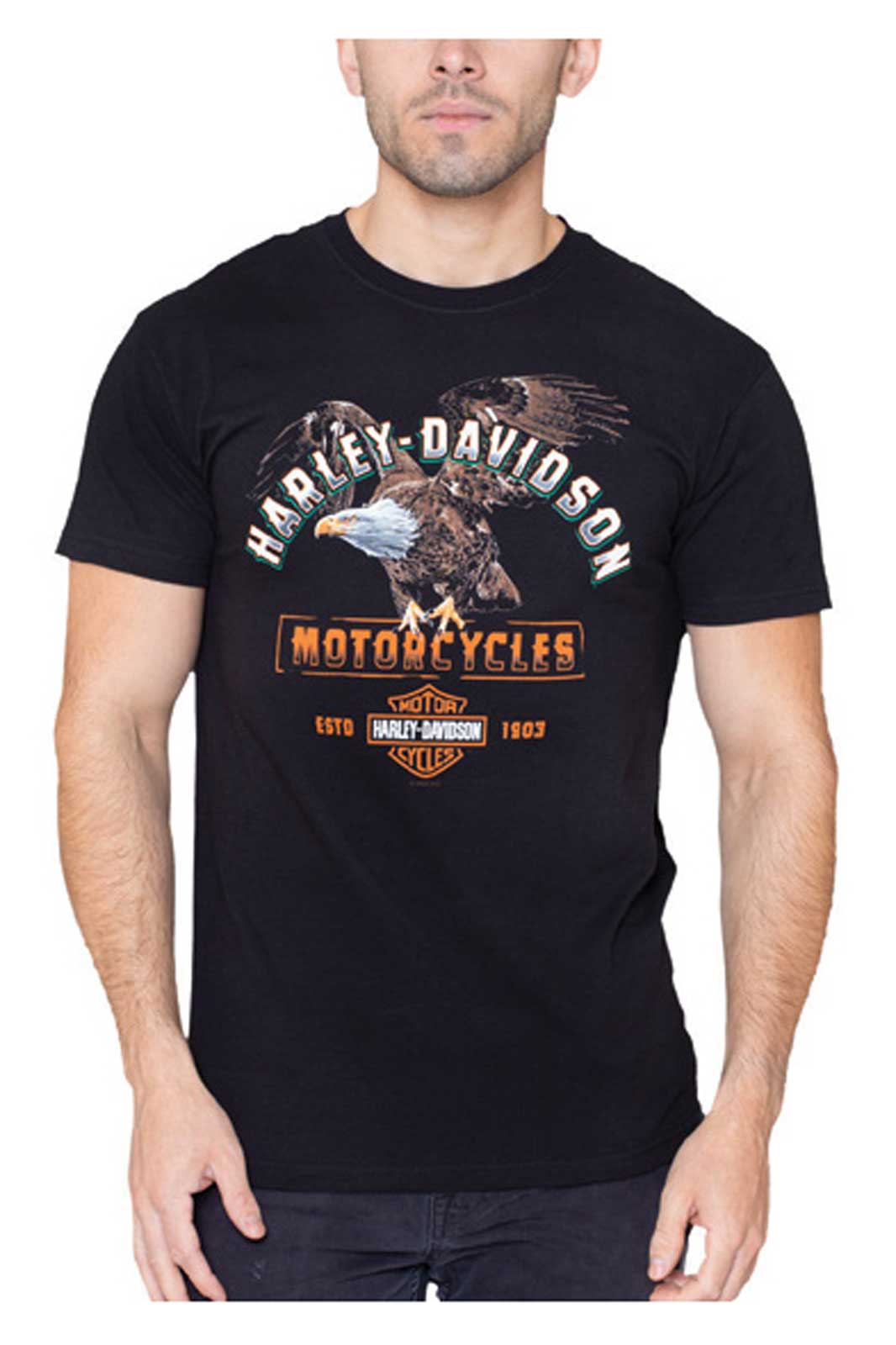Harley-Davidson® Men's Atop Short Sleeve Crew-Neck T-Shirt - Black