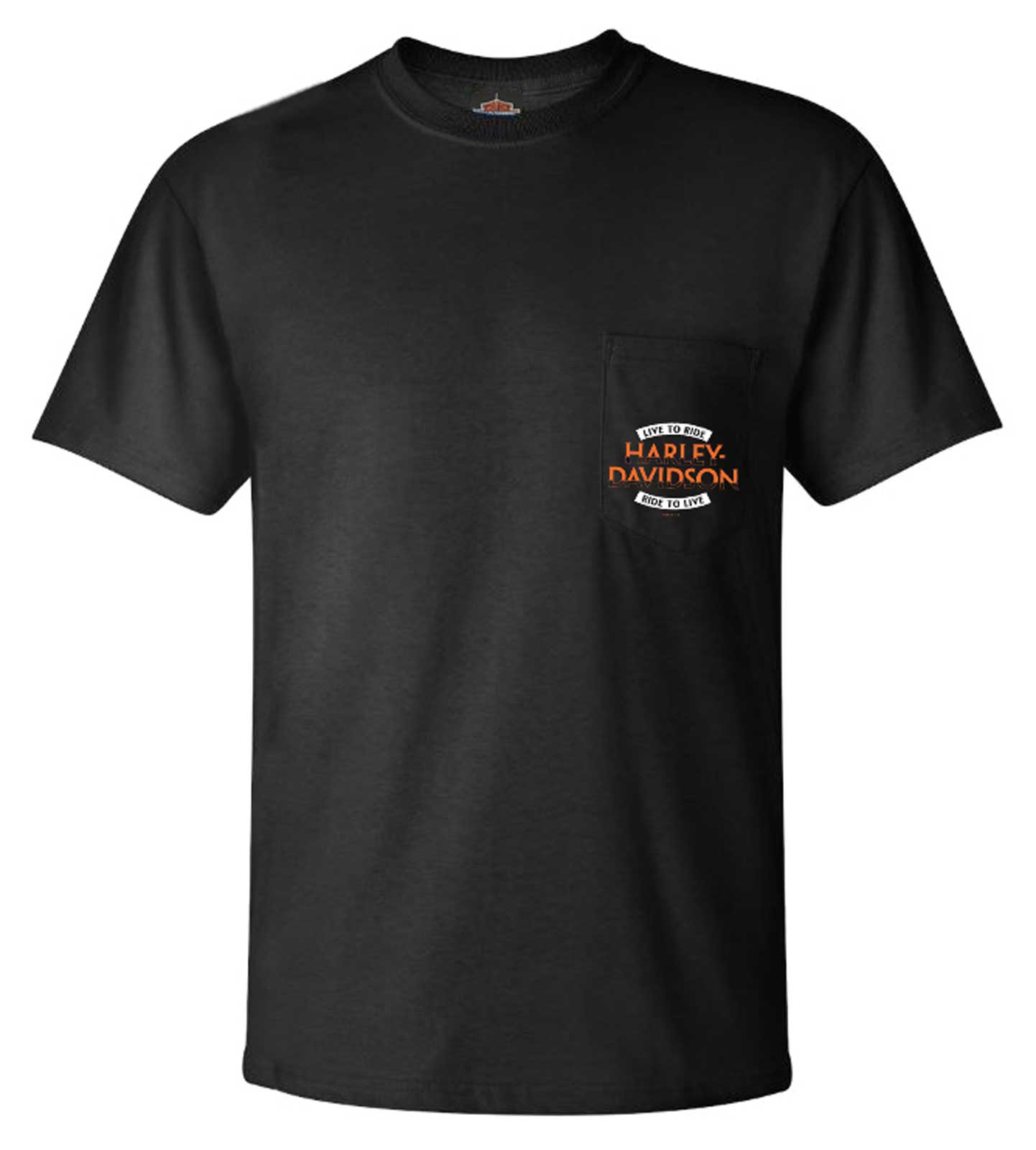 Harley-Davidson Men's Fragment Short Sleeve Chest Pocket T-Shirt, Black - Wisconsin Harley-Davidson