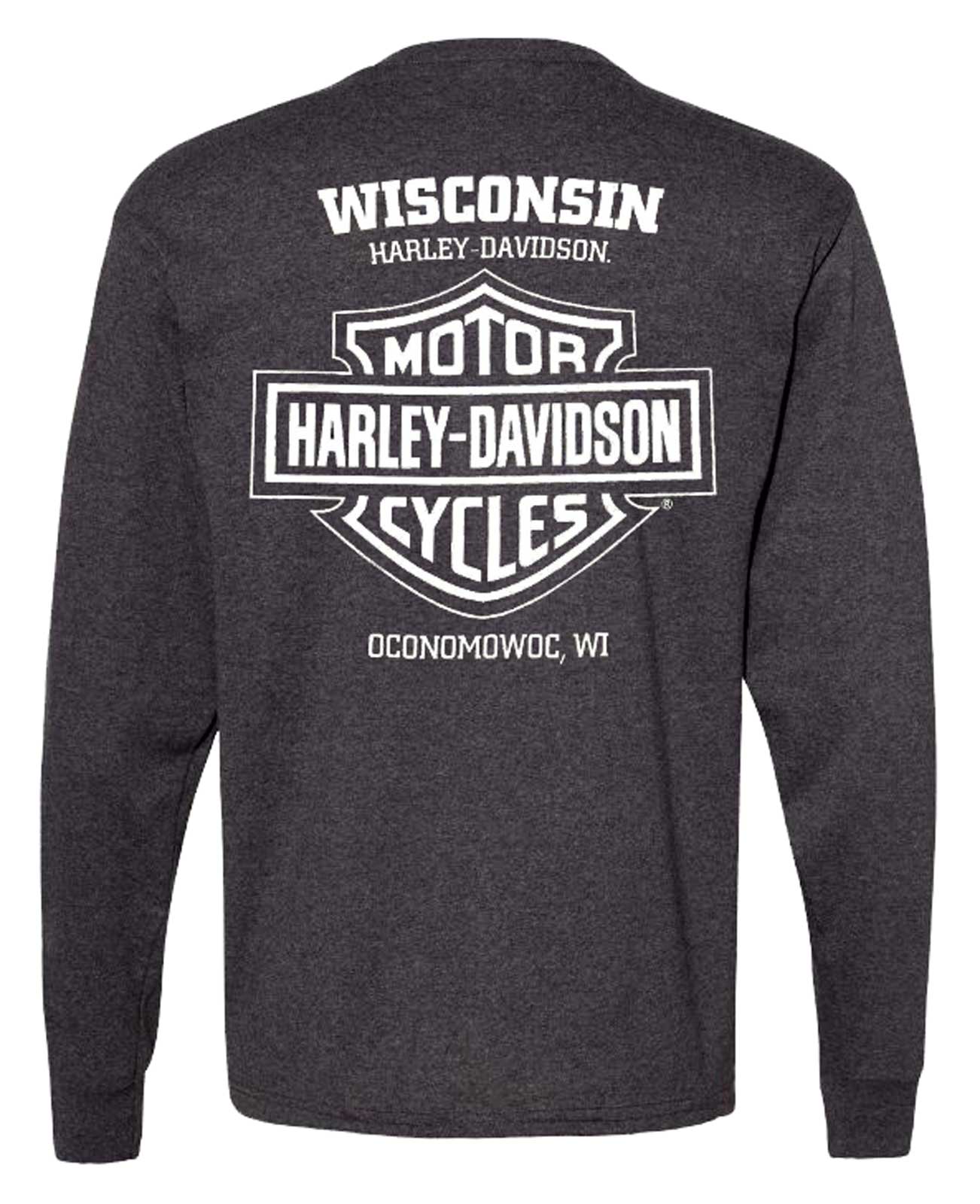 Harley-Davidson Free Shipping - Harley-Davidson Men's Descendant Long Sleeve Crew-Neck Shirt, Charcoal - Free Shipping on many products plus Orders Over $99