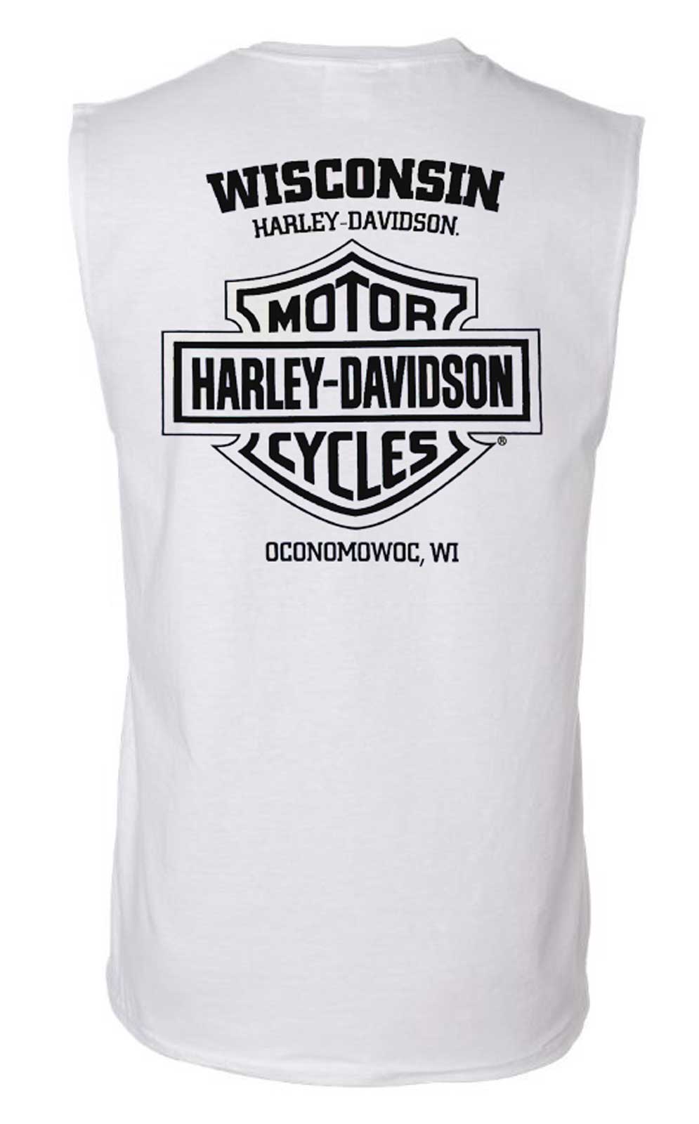 Harley-Davidson ノースリーブ Tシャツ Harley-DavidsonカットオフノースリーブTシャツ🏍️ | CUSTOM FEVER