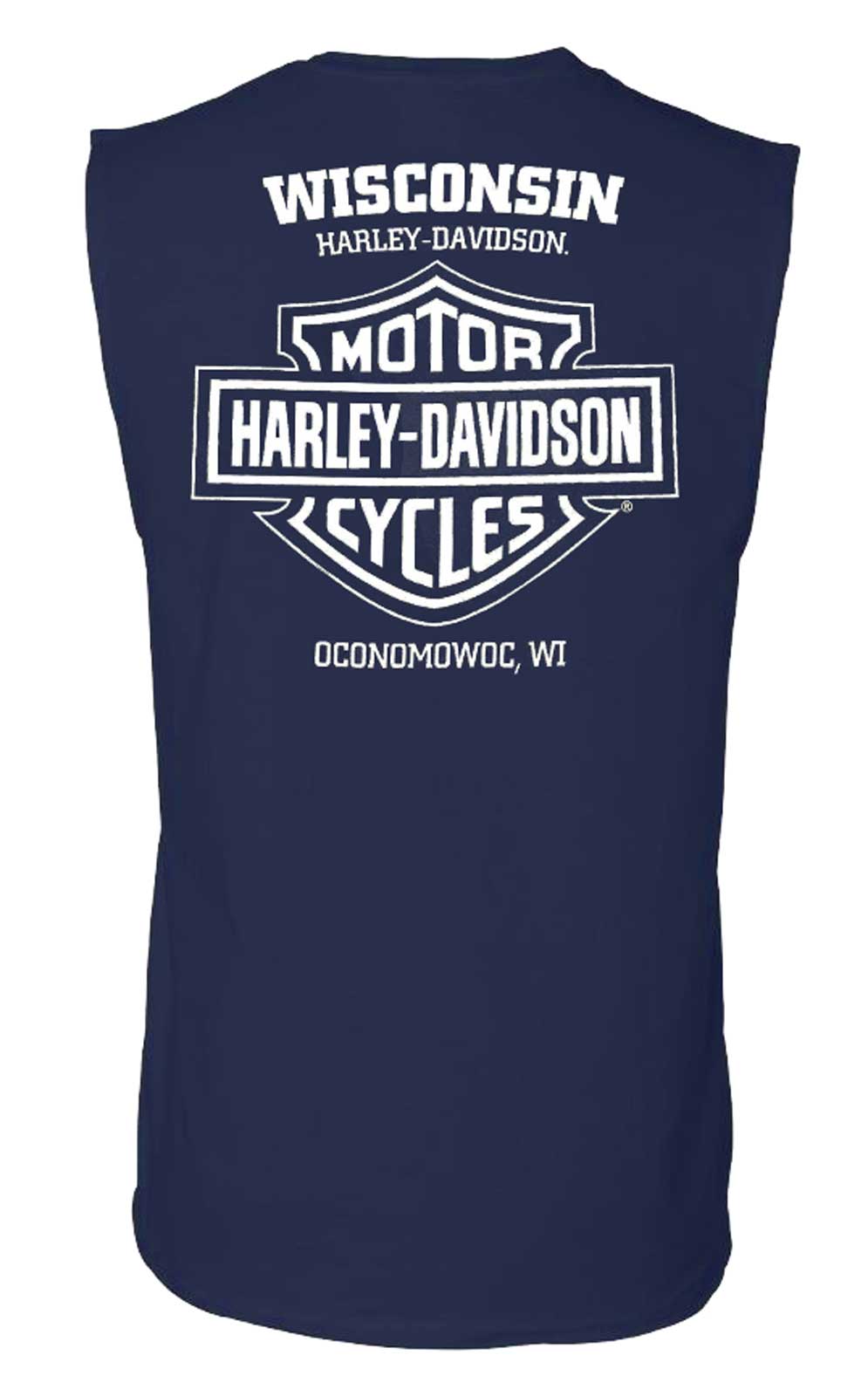 Harley-Davidson Free Shipping - Harley-Davidson Men's Valor Bar & Shield Sleeveless Cotton Muscle Shirt, Navy - Free Shipping on many products plus Orders Over $99