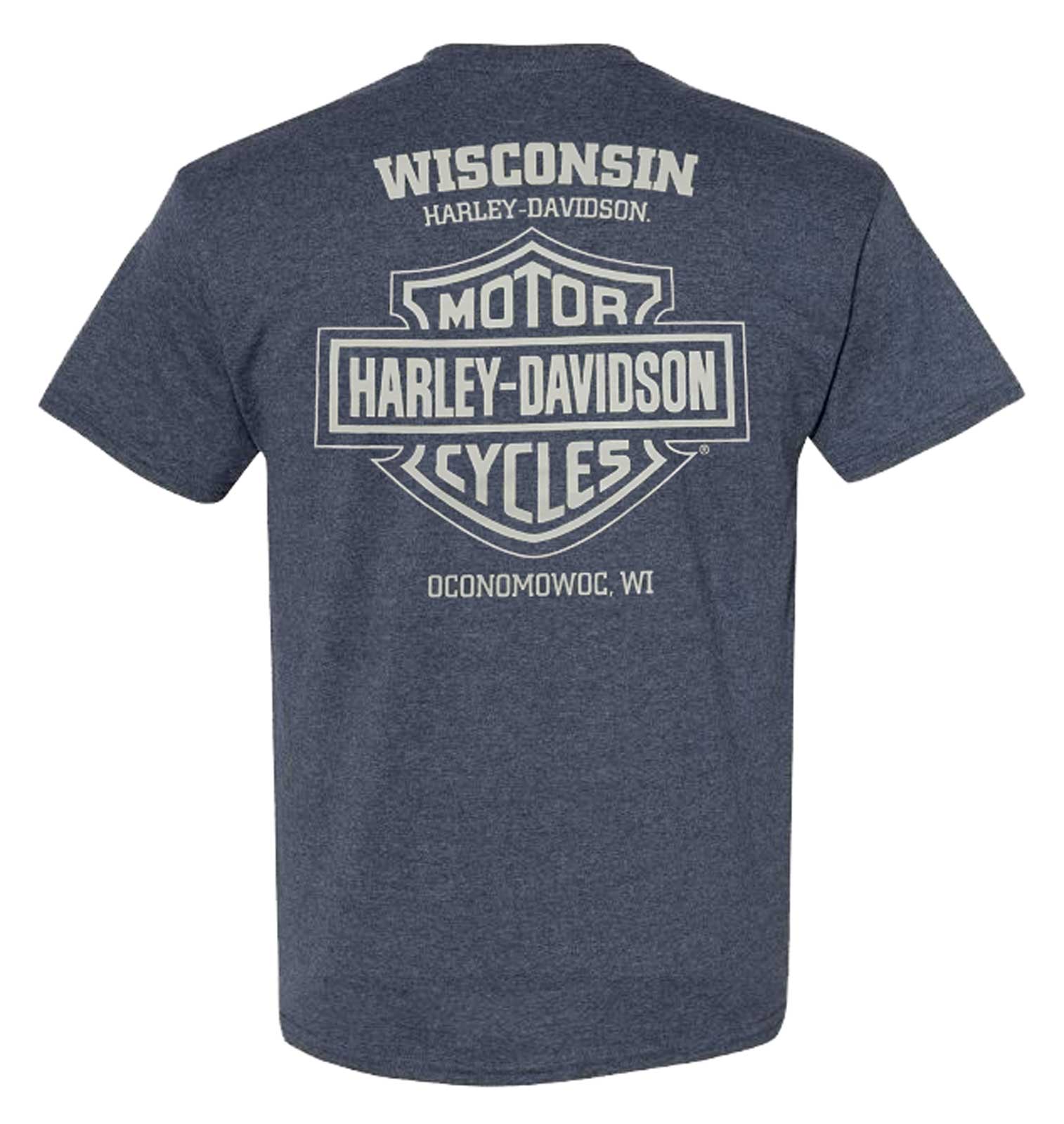 Harley-Davidson Free Shipping - Harley-Davidson Men's Come Pass Short Sleeve Crew-Neck Tee - Midnight Navy - Free Shipping on many products plus Orders Over $99