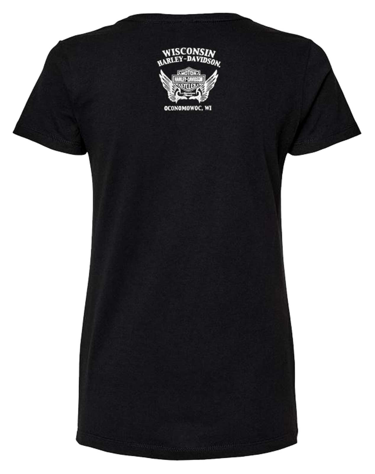 Harley-Davidson Free Shipping - Harley-Davidson Women's Metallic Retro Circle Curved Bottom Short Sleeve T-Shirt - Free Shipping on many products plus Orders Over $99