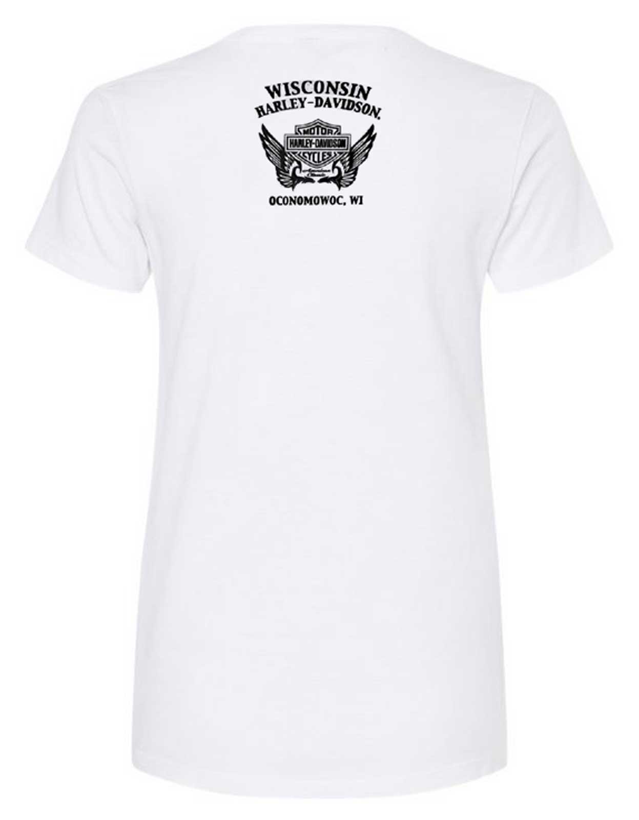 Harley-Davidson Free Shipping - Harley-Davidson Women's Delight H-D V-Neck Short Sleeve T-Shirt, White - Free Shipping on many products plus Orders Over $99