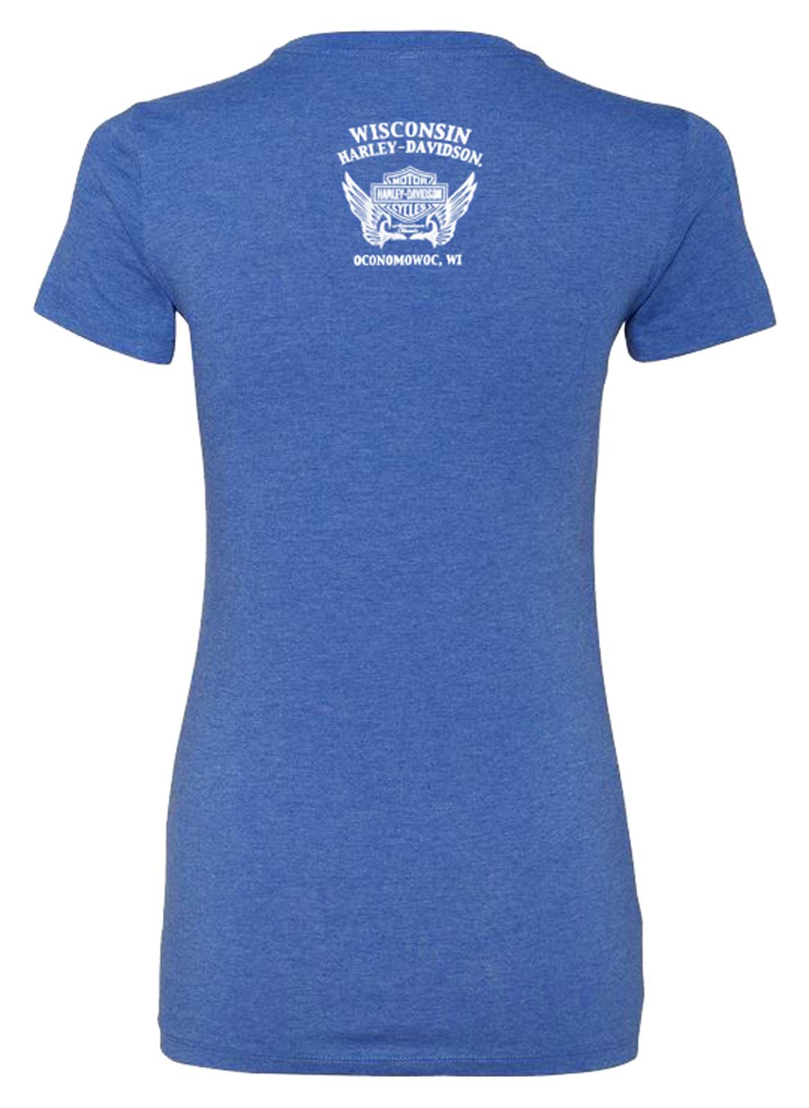 Harley-Davidson Free Shipping - Harley-Davidson Women's Embellished Anthem Short Sleeve Crew-Neck Tee, Royal - Free Shipping on many products plus Orders Over $99