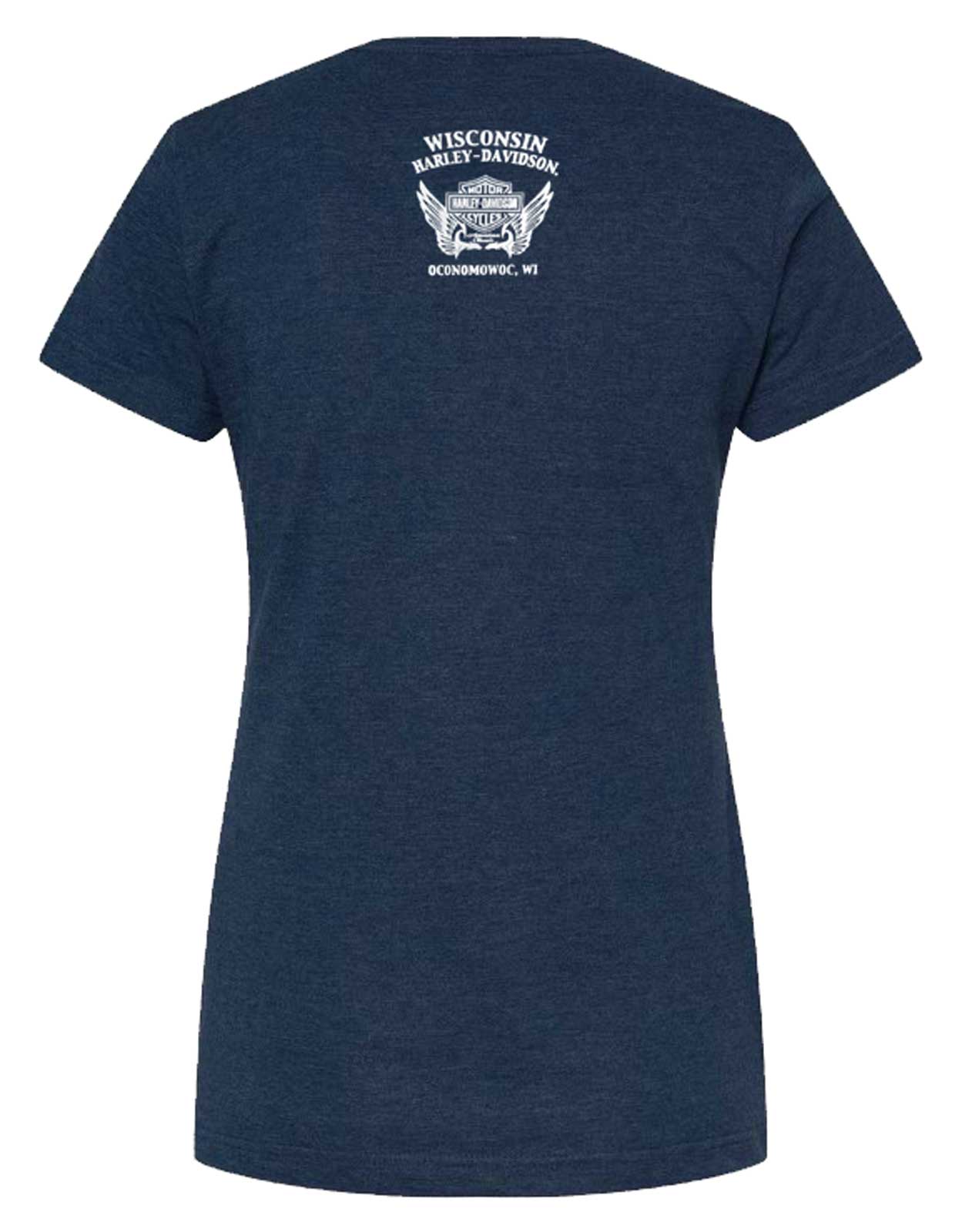 Harley-Davidson Free Shipping - Harley-Davidson Women's Sepia Wing Short Sleeve Crew-Neck T-Shirt, Navy - Free Shipping on many products plus Orders Over $99