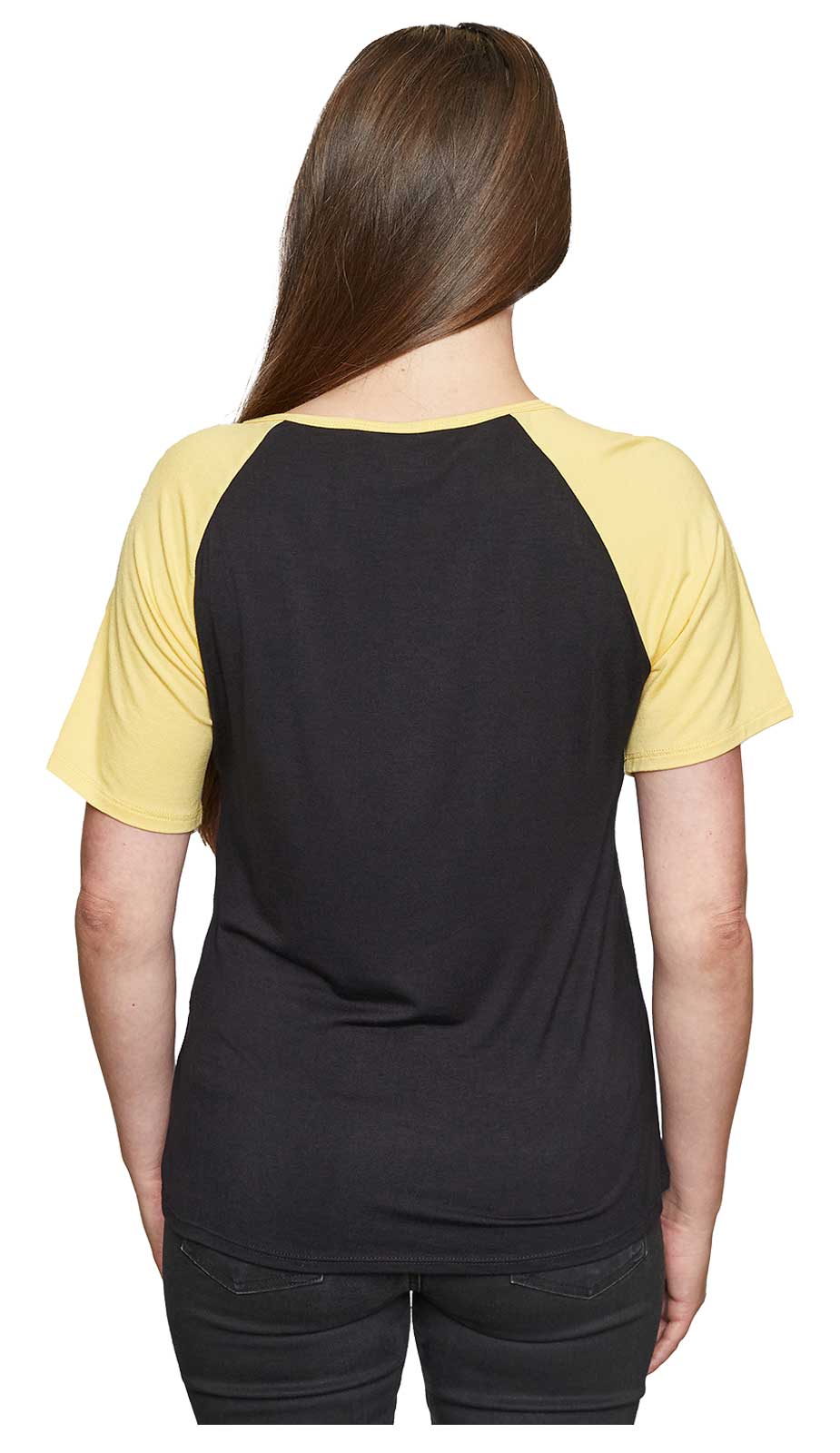 Harley-Davidson Women's Goldline Embellished Short Sleeve Raglan Tee, Black - No Hassle Returns at Wisconsin Harley