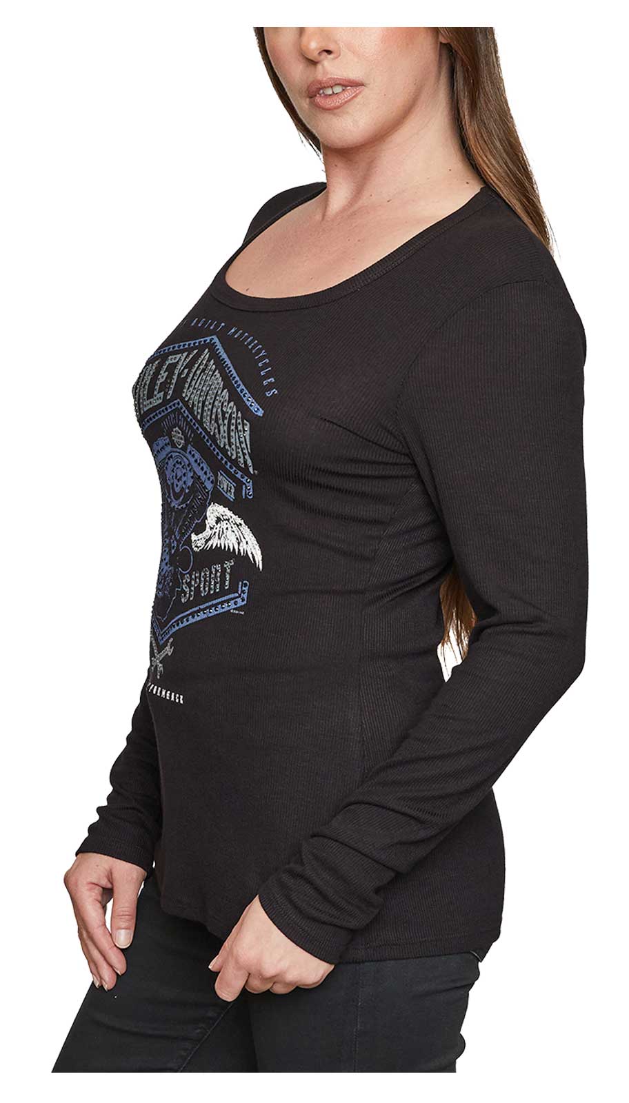 Harley-Davidson® Women's Embellished Speed Power Long Sleeve Shirt
