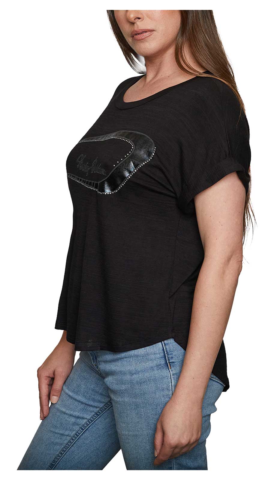 Harley-Davidson Free Shipping - Harley-Davidson Women's Embellished Strider Scoop Neck Short Sleeve Tee, Black - Free Shipping on many products plus Orders Over $99