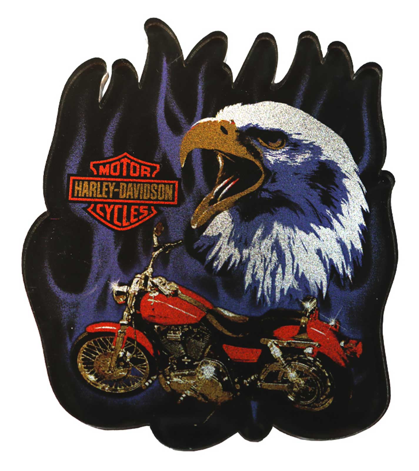 Harley-Davidson Faded Glory Eagle Hard Acrylic Magnet - 4 x 3.5 inches, Black - Wisconsin Harley-Davidson
