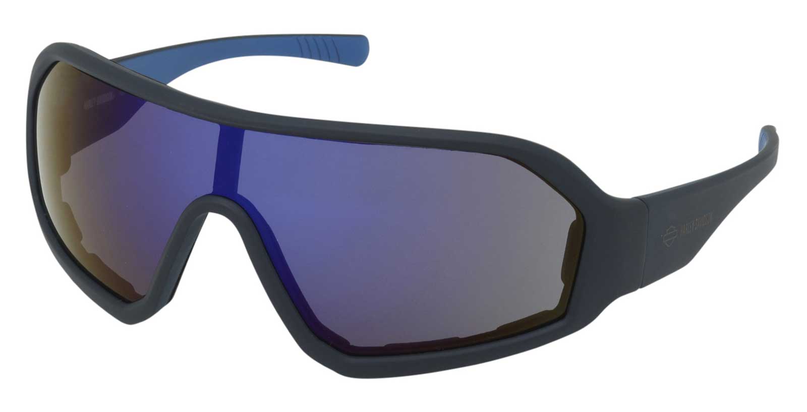 Harley-Davidson Men's Blistering Fixed Foam Sport Sunglasses, Blue Mirror Lens - Wisconsin Harley-Davidson