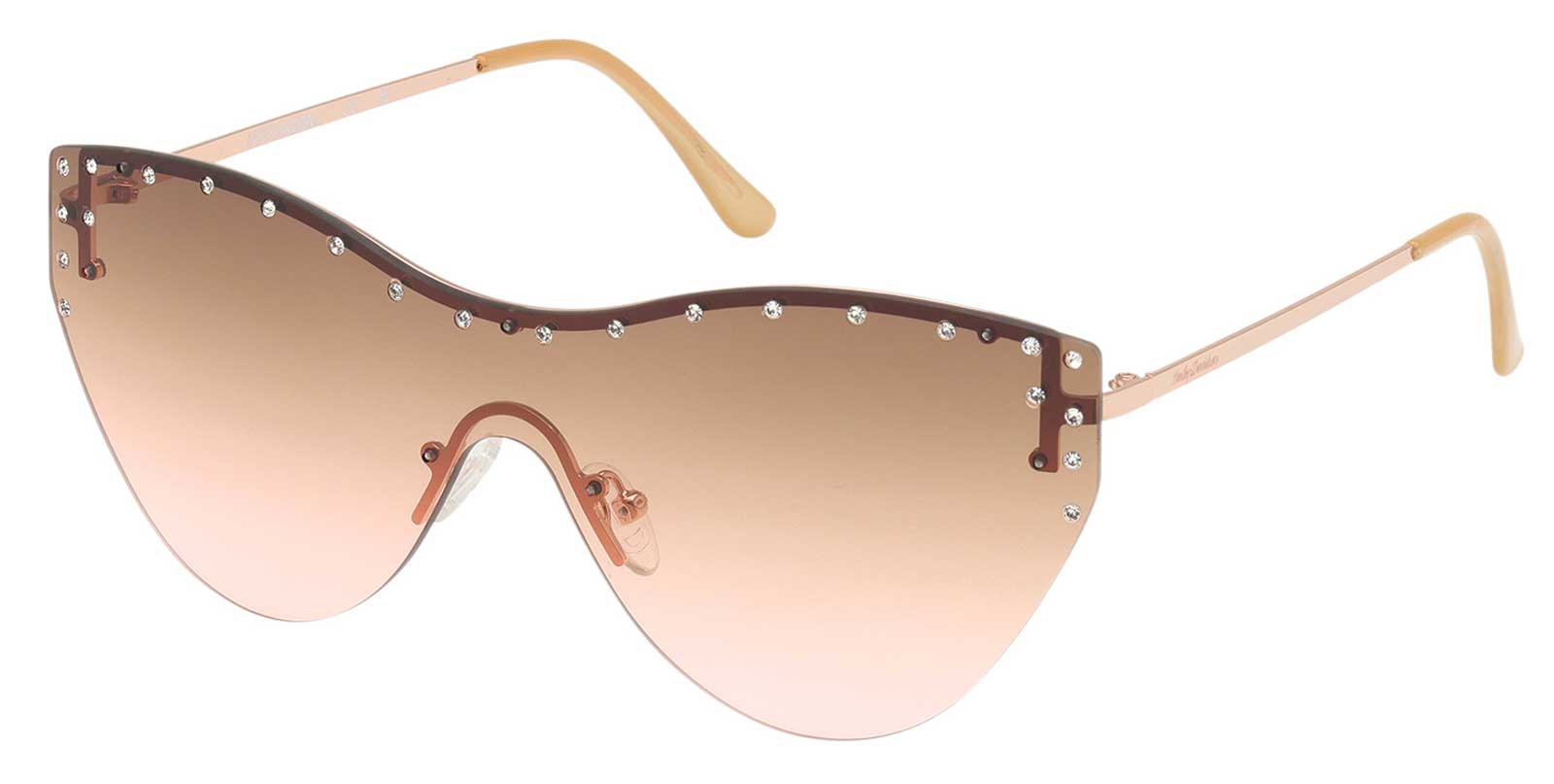 Harley-Davidson Women's Cat-Eye Rhinestone Sunglasses, Gradient Brown/Pink Lens - Wisconsin Harley-Davidson